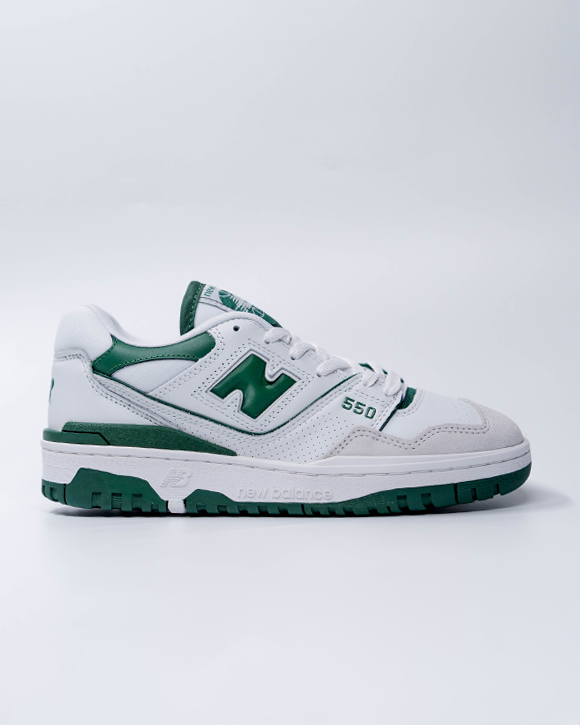BB550WT1 550 WHITE/TEAM FOREST GREEN – Laced Run - Main Image