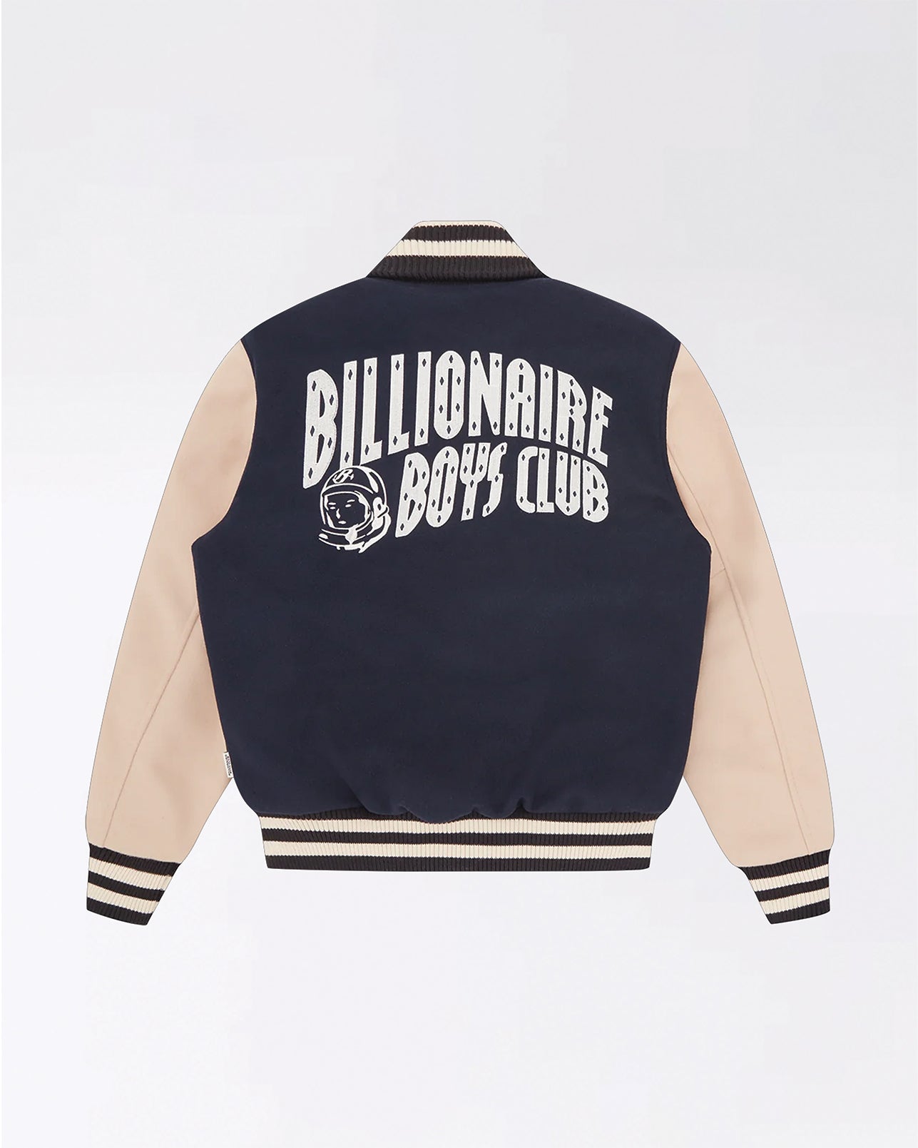 ARCH LOGO VARSITY JACKET NAVY