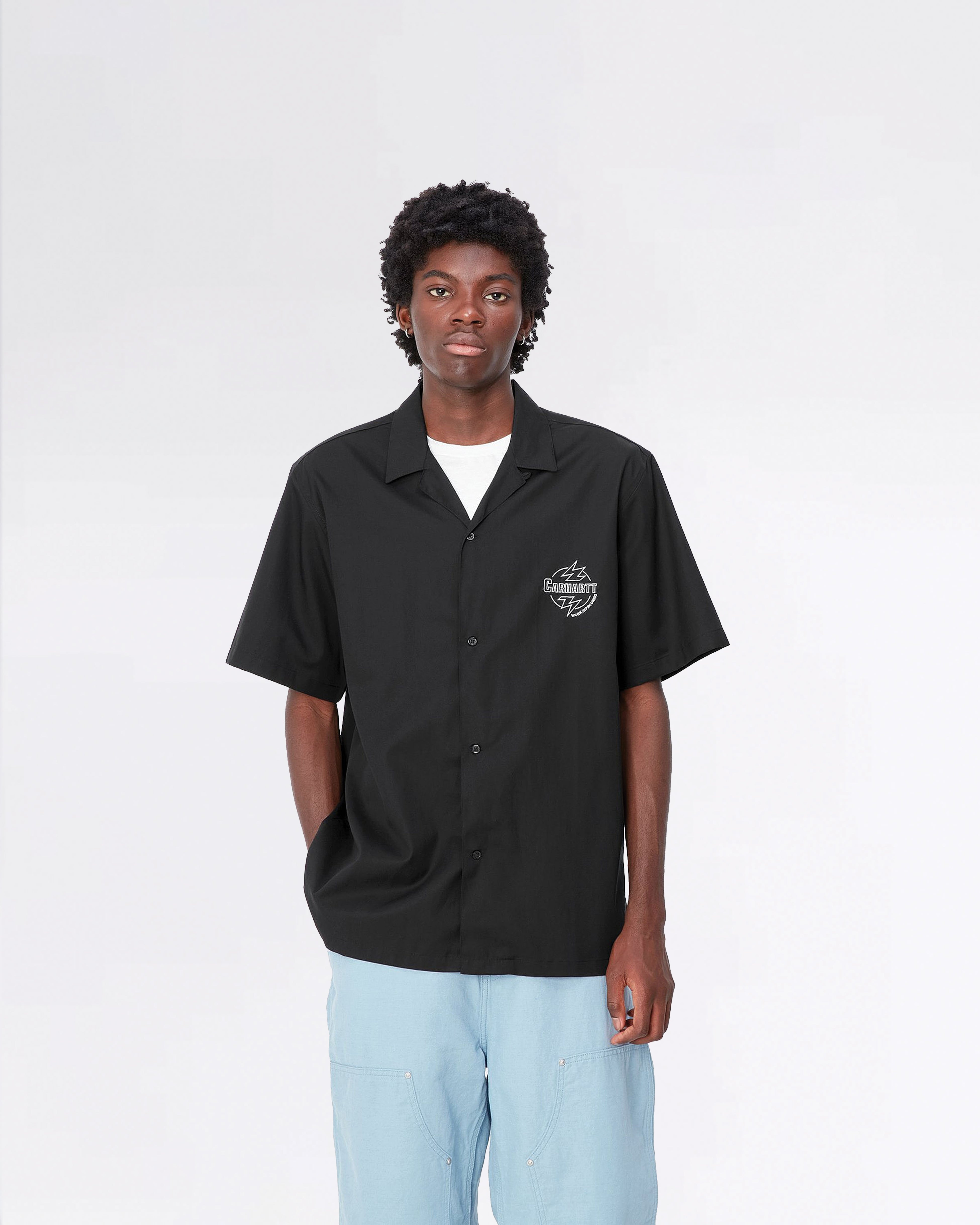 S/S ABLAZE SHIRT BLACK/WAX