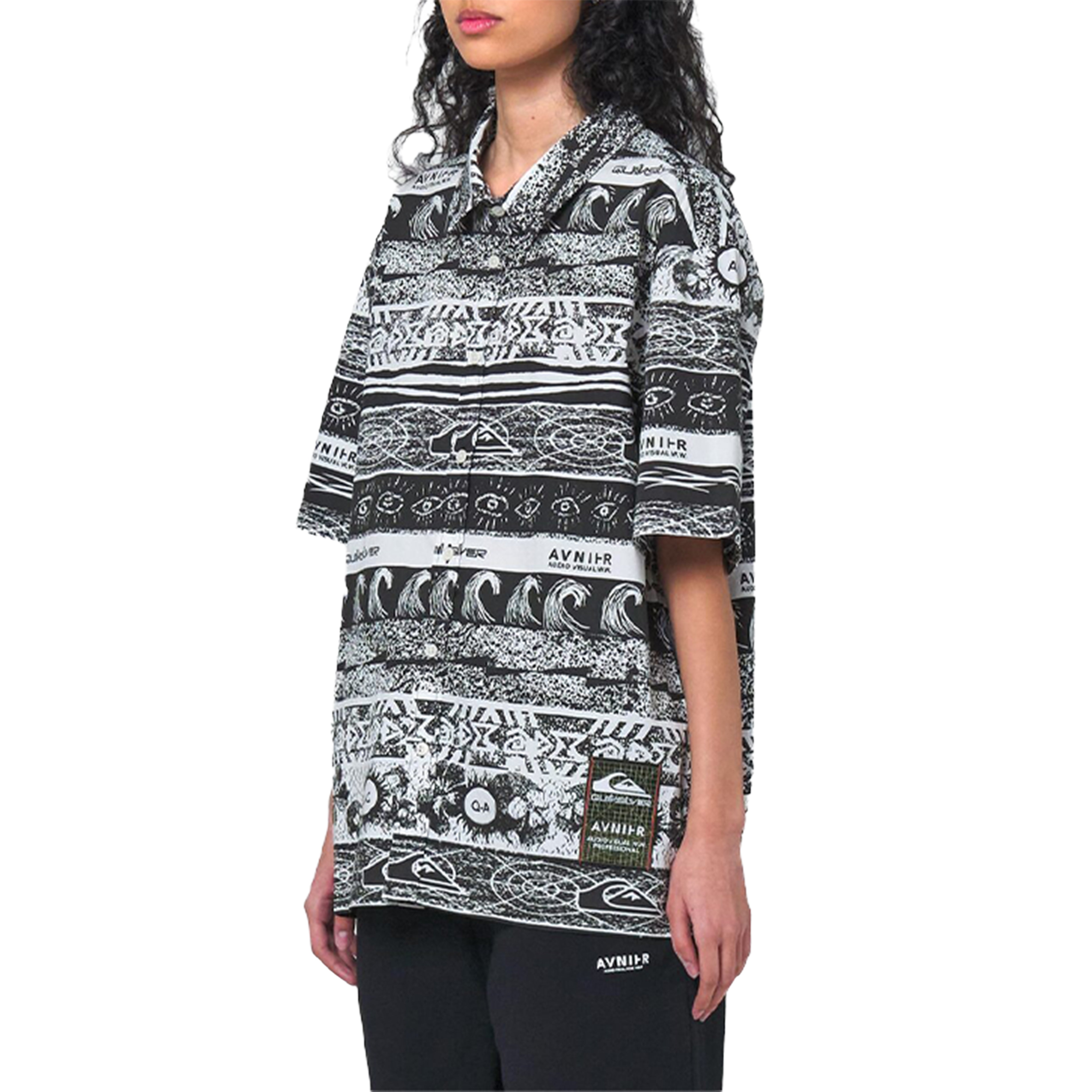 AVNIER X QUIKSILVER SHIRT SOURCE WHITE NOISE