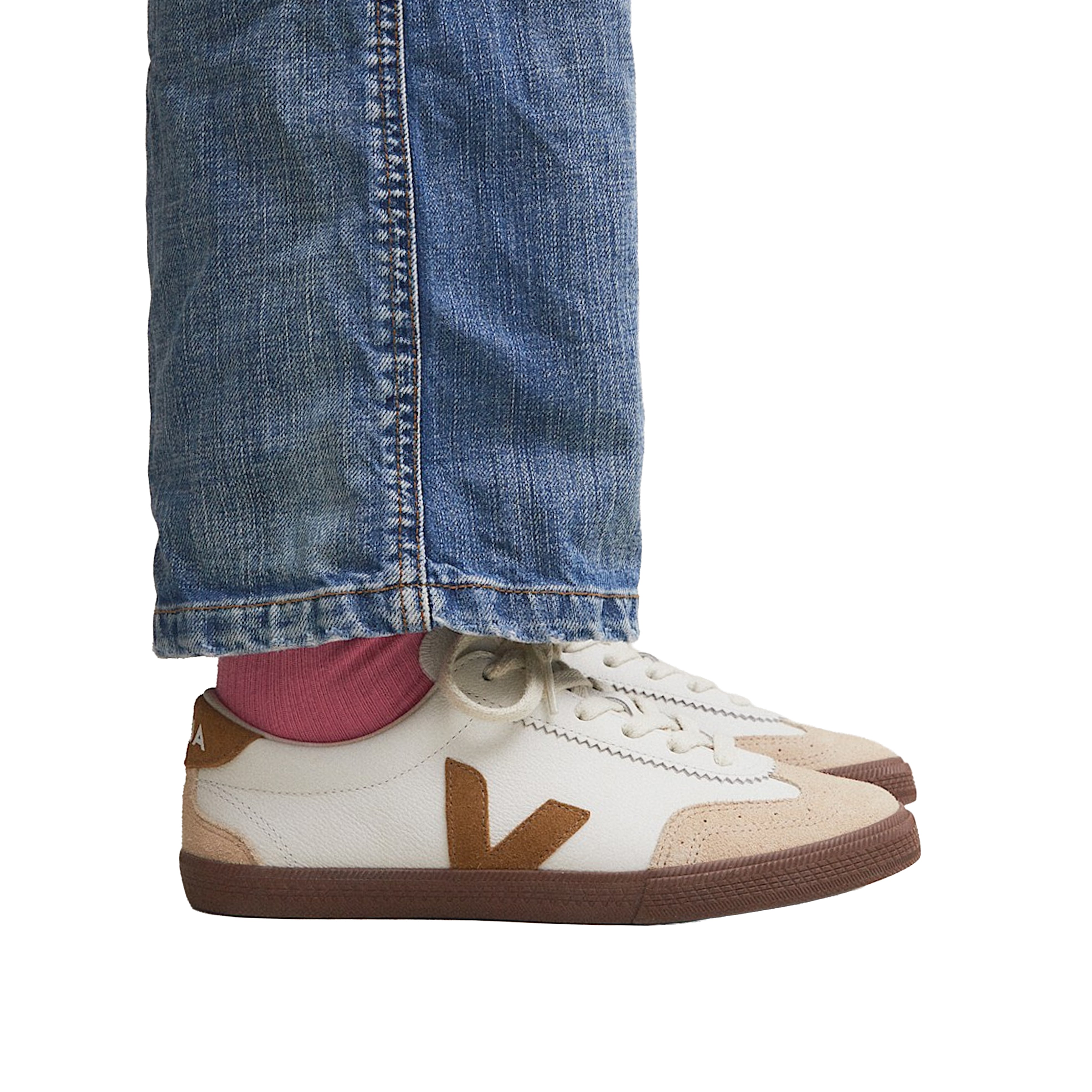 BASKET VOLLEY O.T. LEATHER WHITE TENT BARK