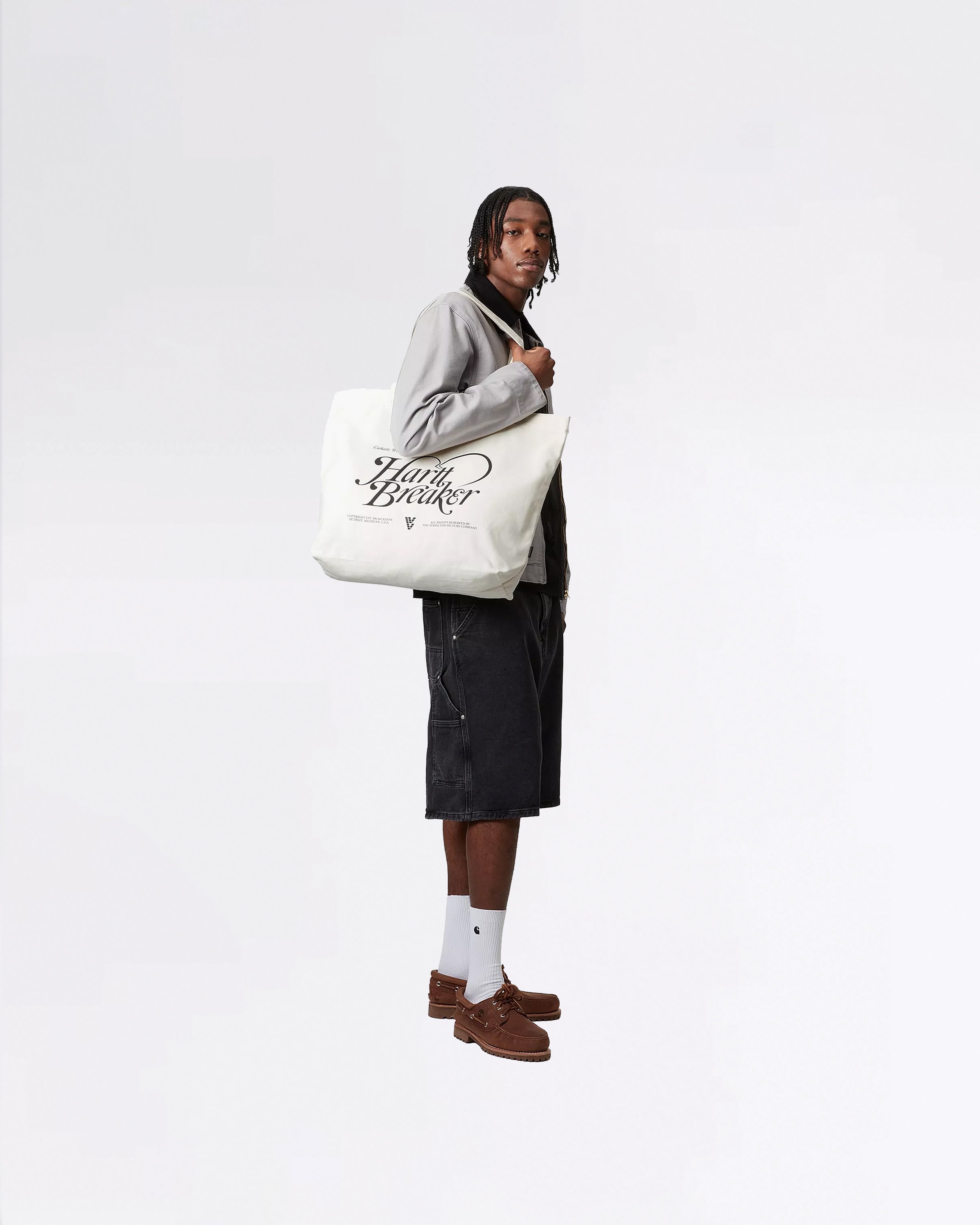 CANVAS GRAPHIC TOTE HARTTBREAKER PRINT/WAX