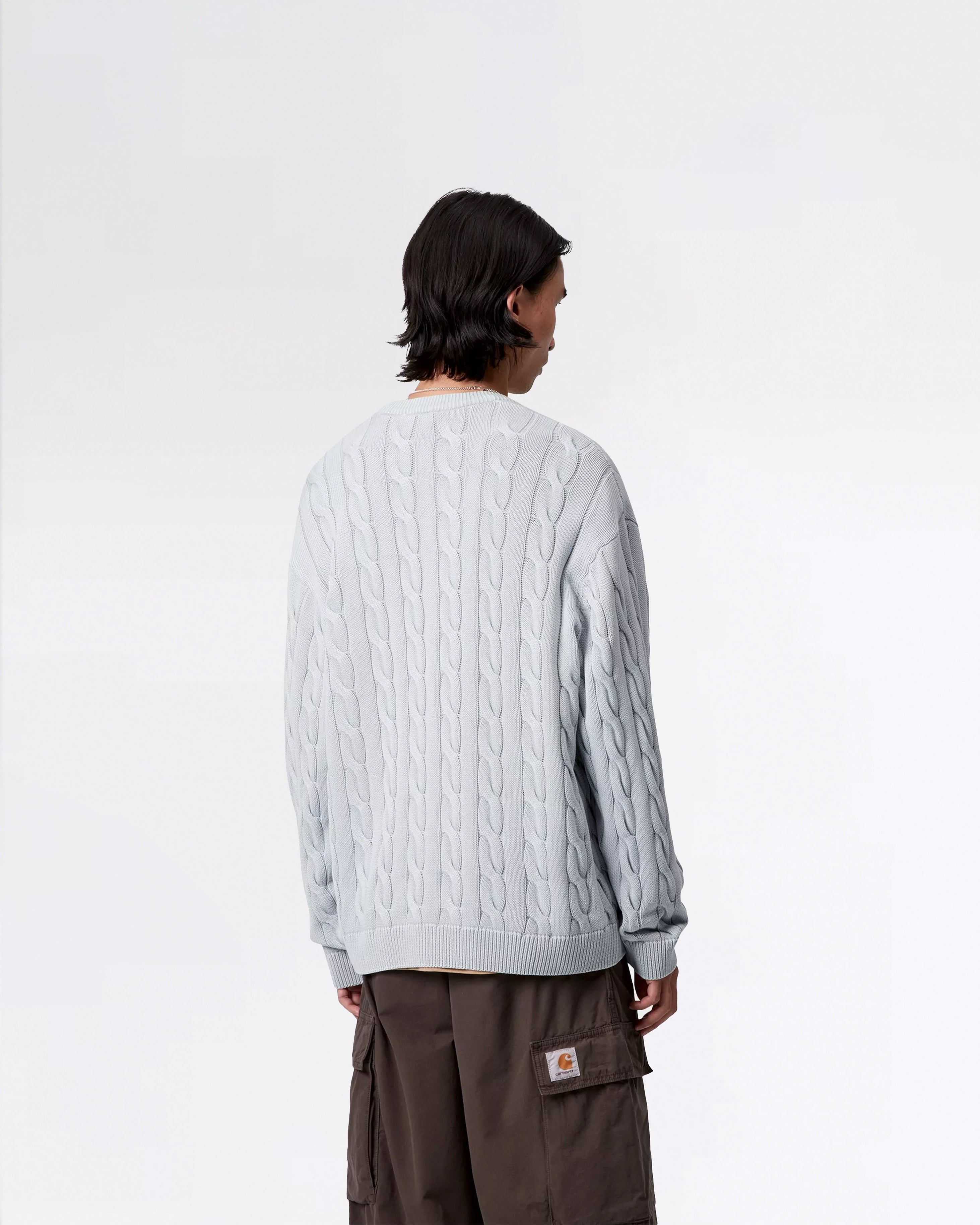 CARTER CARDIGAN BLUE FOG GARMENT DYED