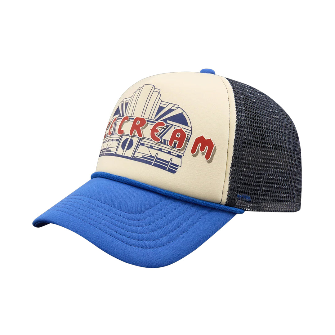 CASQUETTE TRUCKER ICECREAM DINER ECRU/BLEU