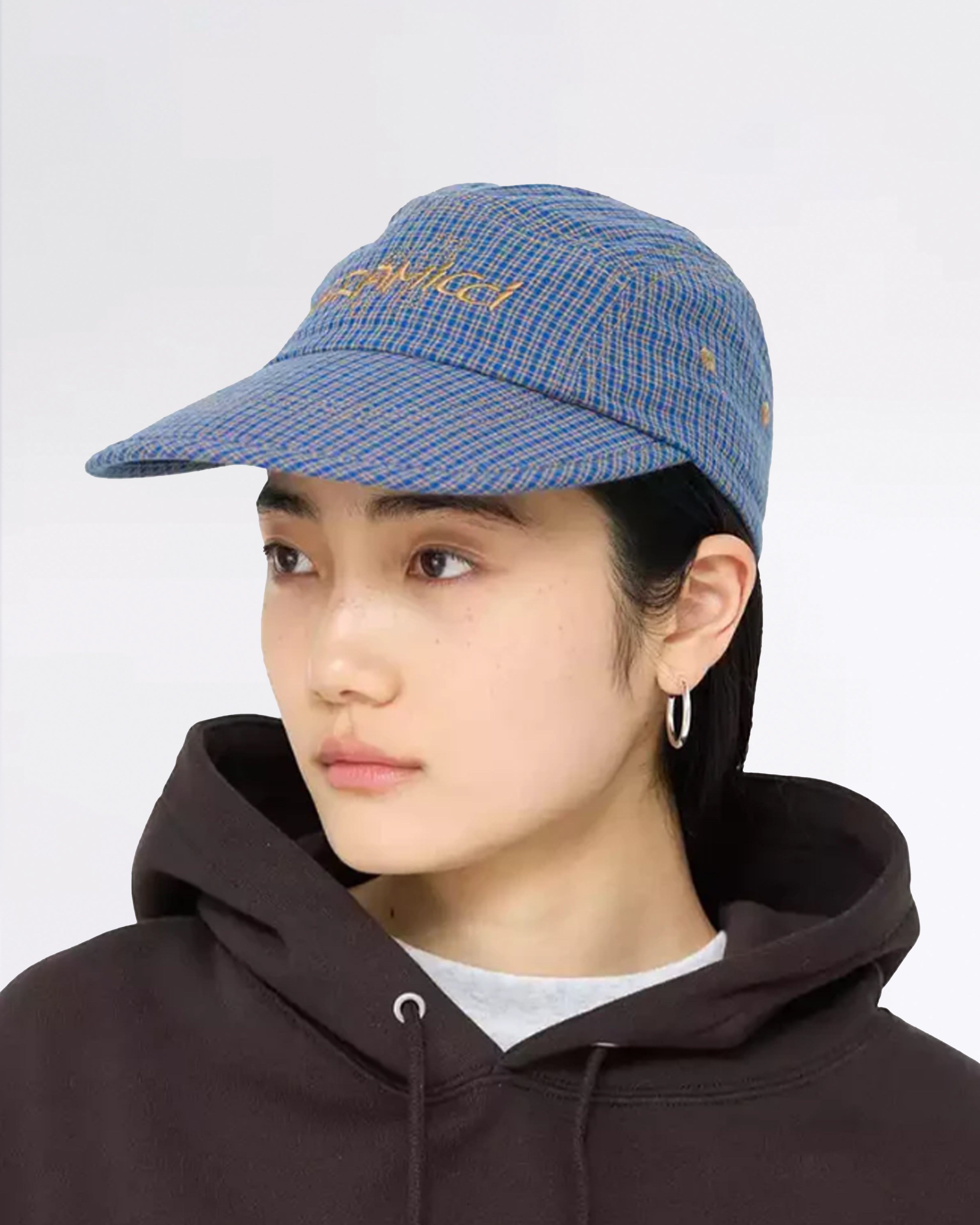 CHECKERED LONG BILL CAP SIERRA CHCK NAVY