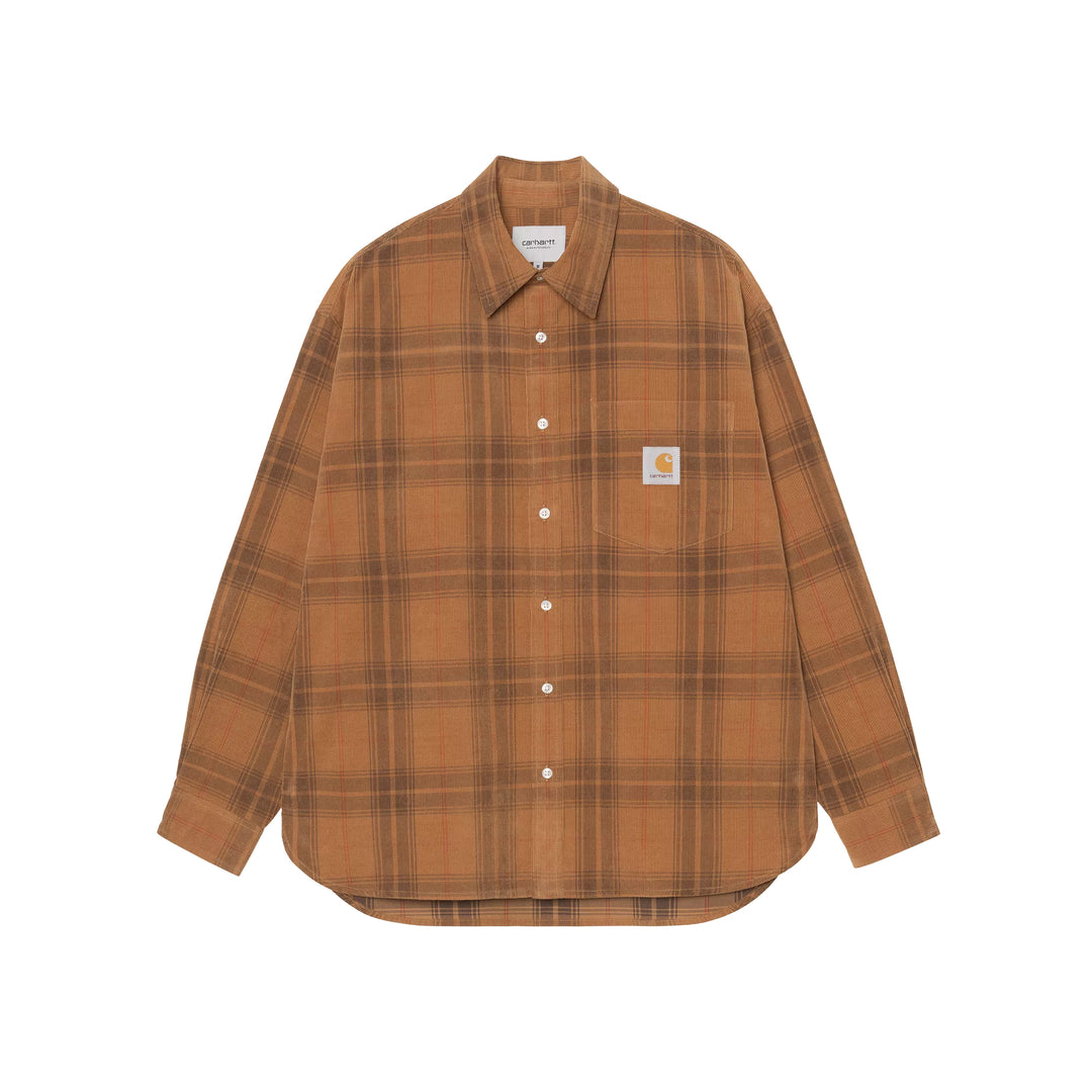 CHEMISE L/S WILBER HAMILTON BROWN