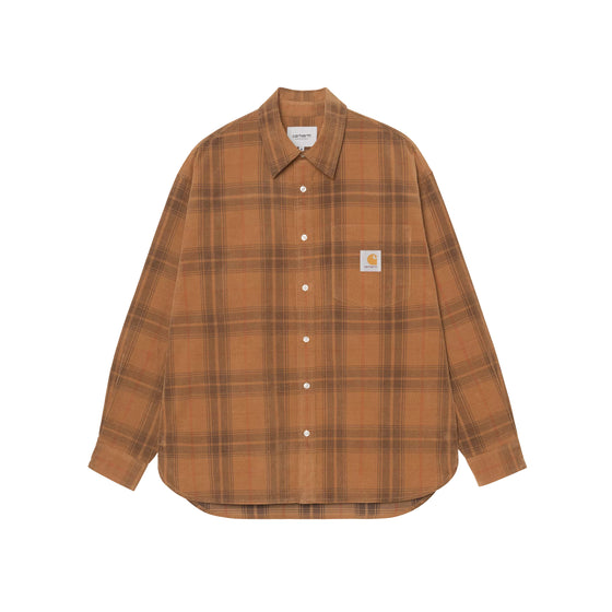 CHEMISE L/S WILBER HAMILTON BROWN