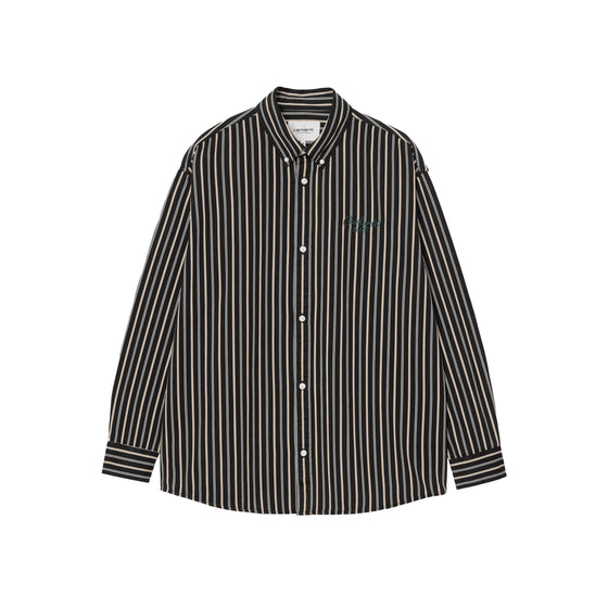 CHEMISE L/S PALANCE, PALANCE STRIPE & NOIR