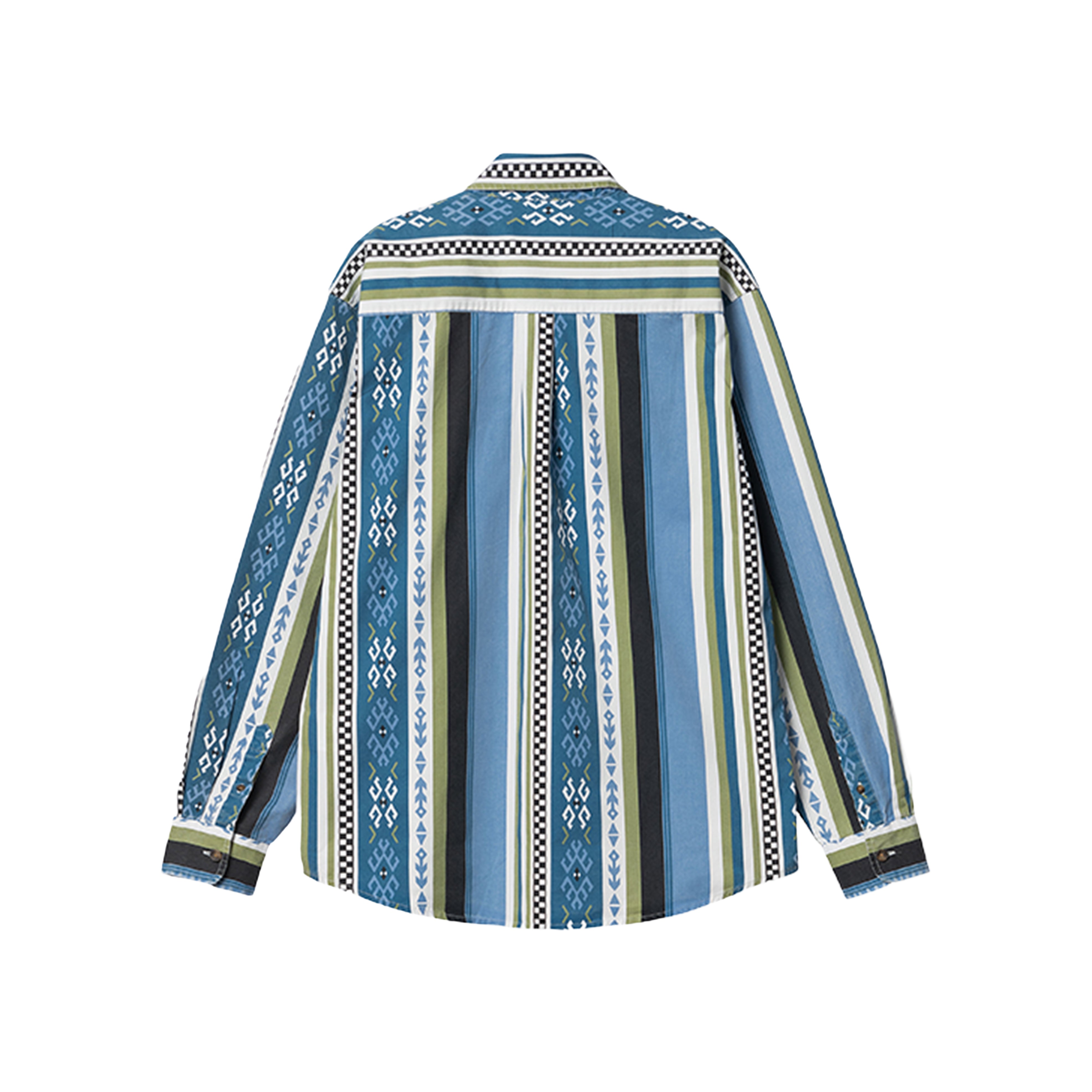 L/S COBA STRIPE SHIRT ピシンブラック