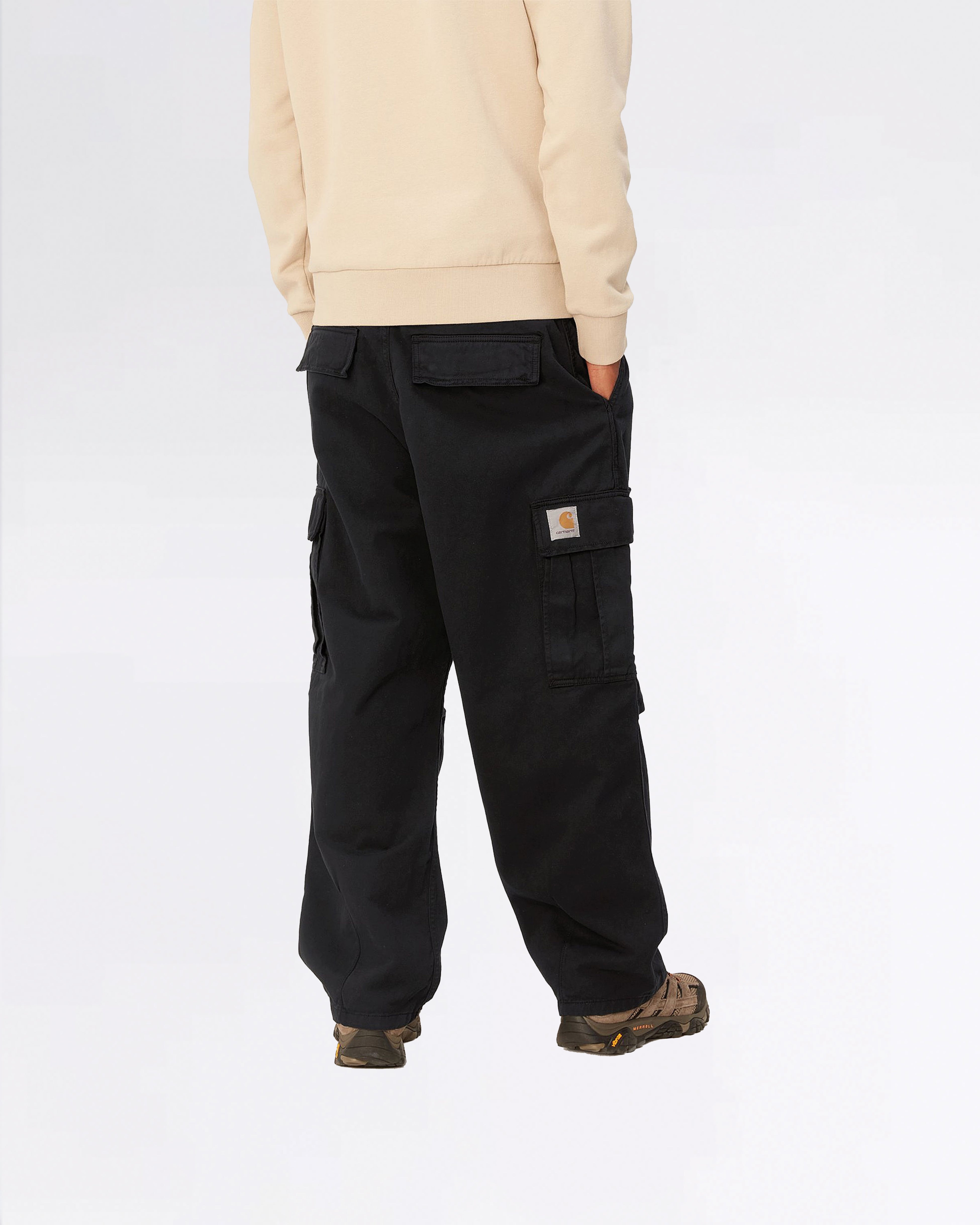 COLE CARGO PANT BLACK GARMENT DYED