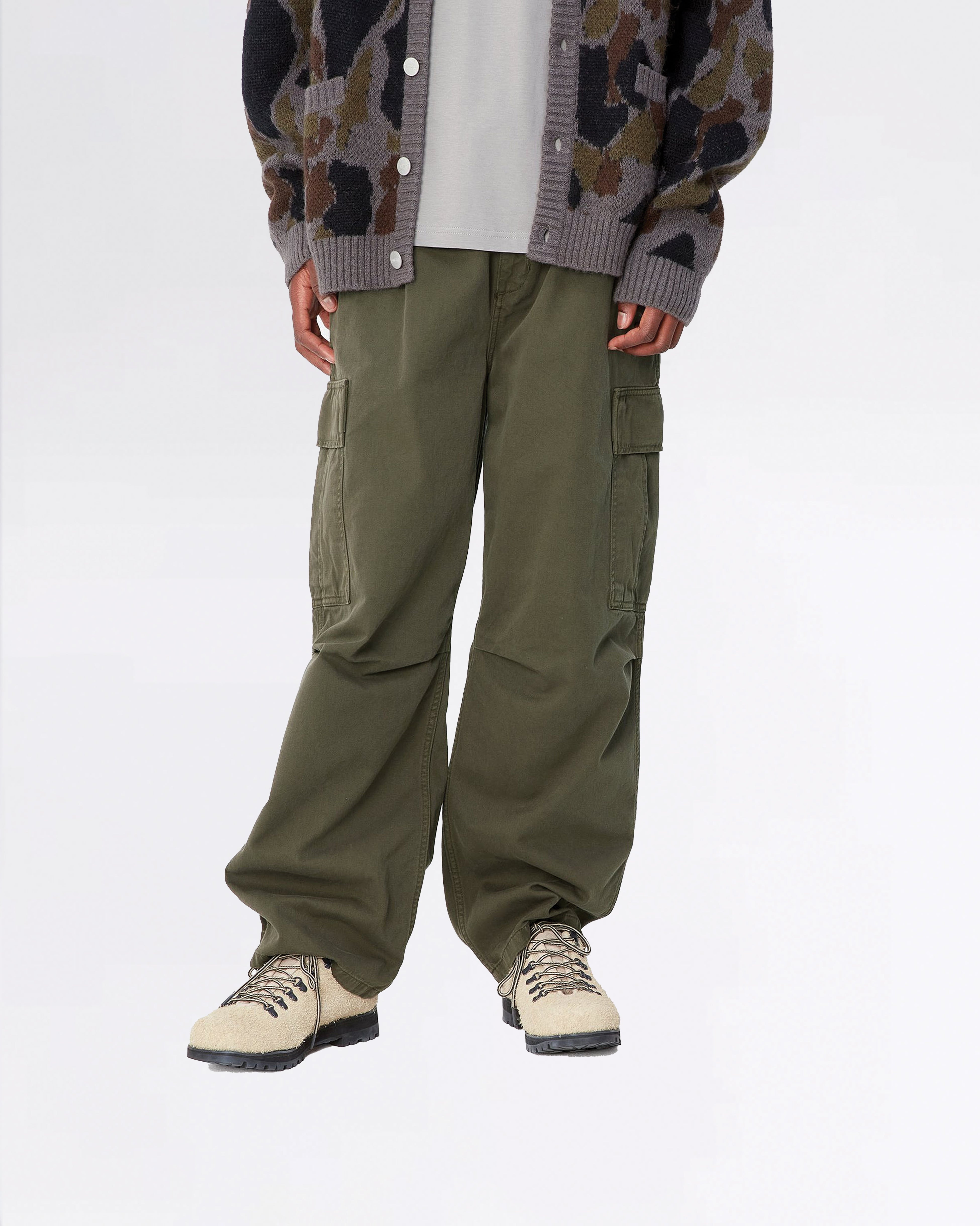 COLE CARGO PANT OFFICE GREEN GARMENT DYED