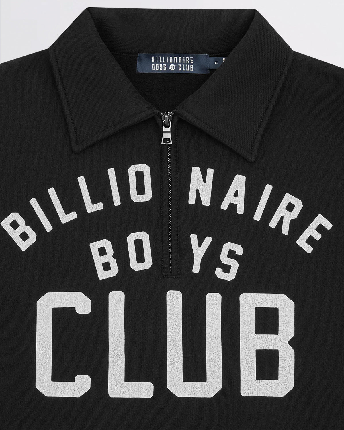COLLARED HALF ZIP SWEATER BLACK