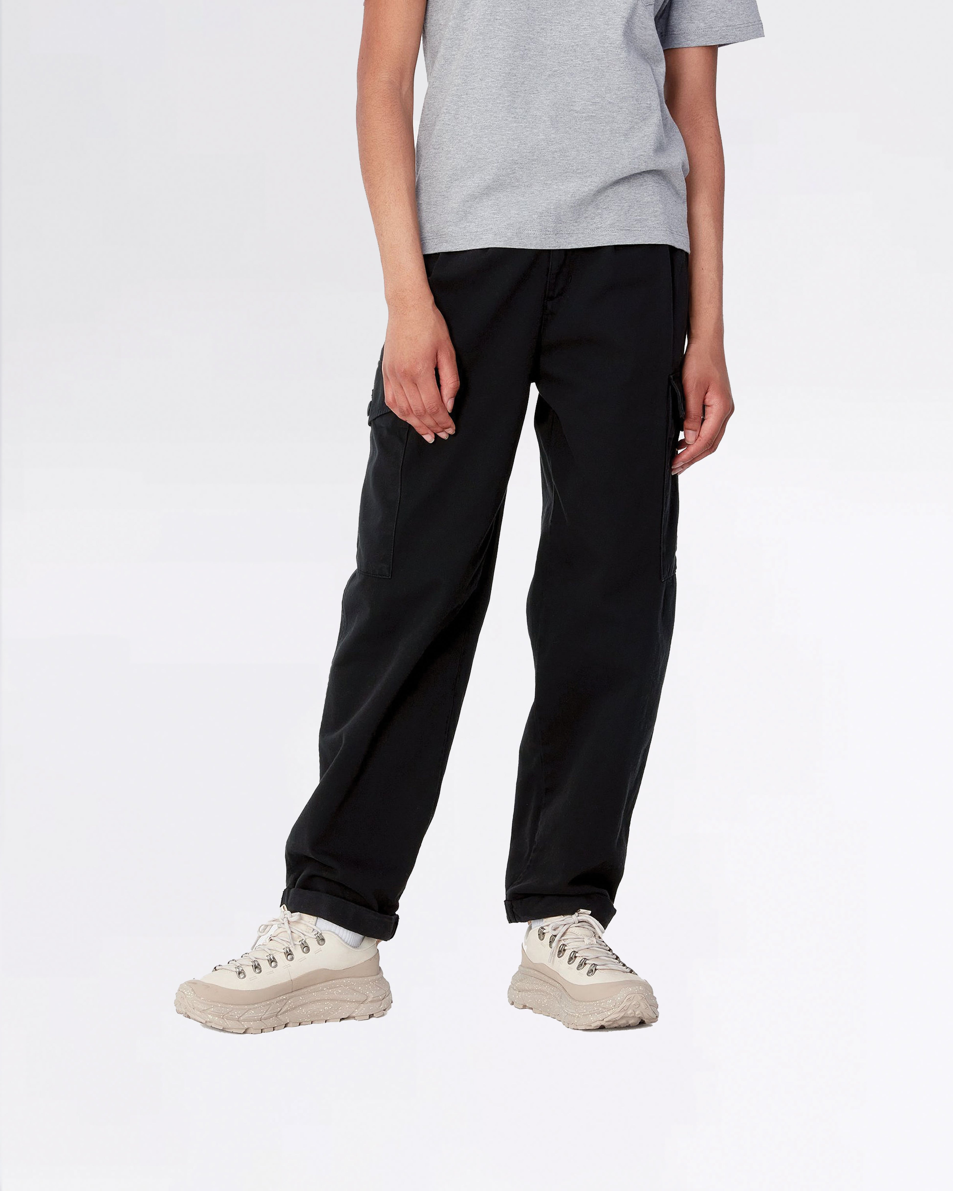 W' COLLINS PANT BLACK GARMENT DYED