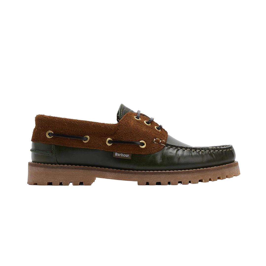 DECK BOAT SHOE OLIVE-MARRON