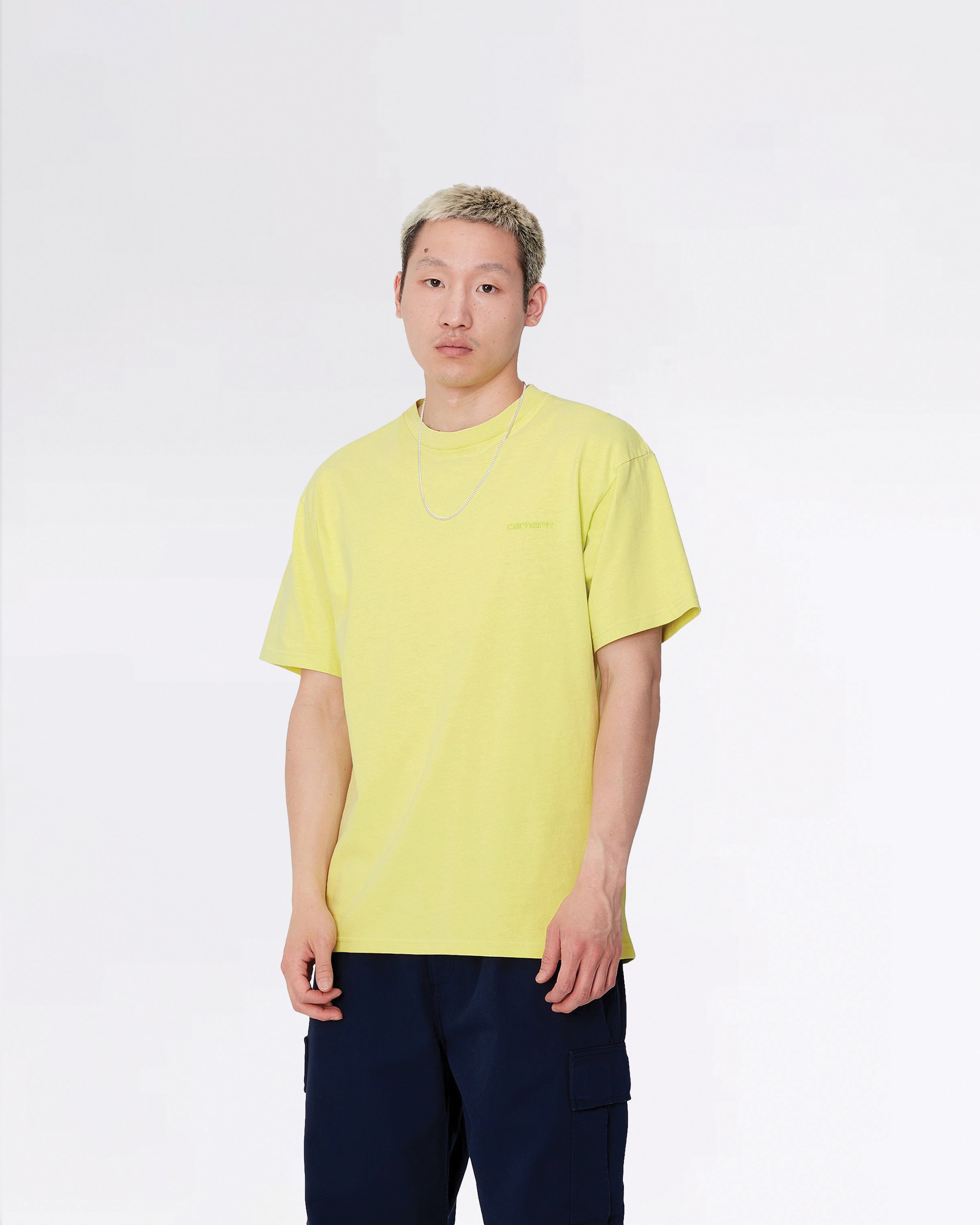 S/S DUSTER SCRIPT T-SHIRT ARTIC LIME