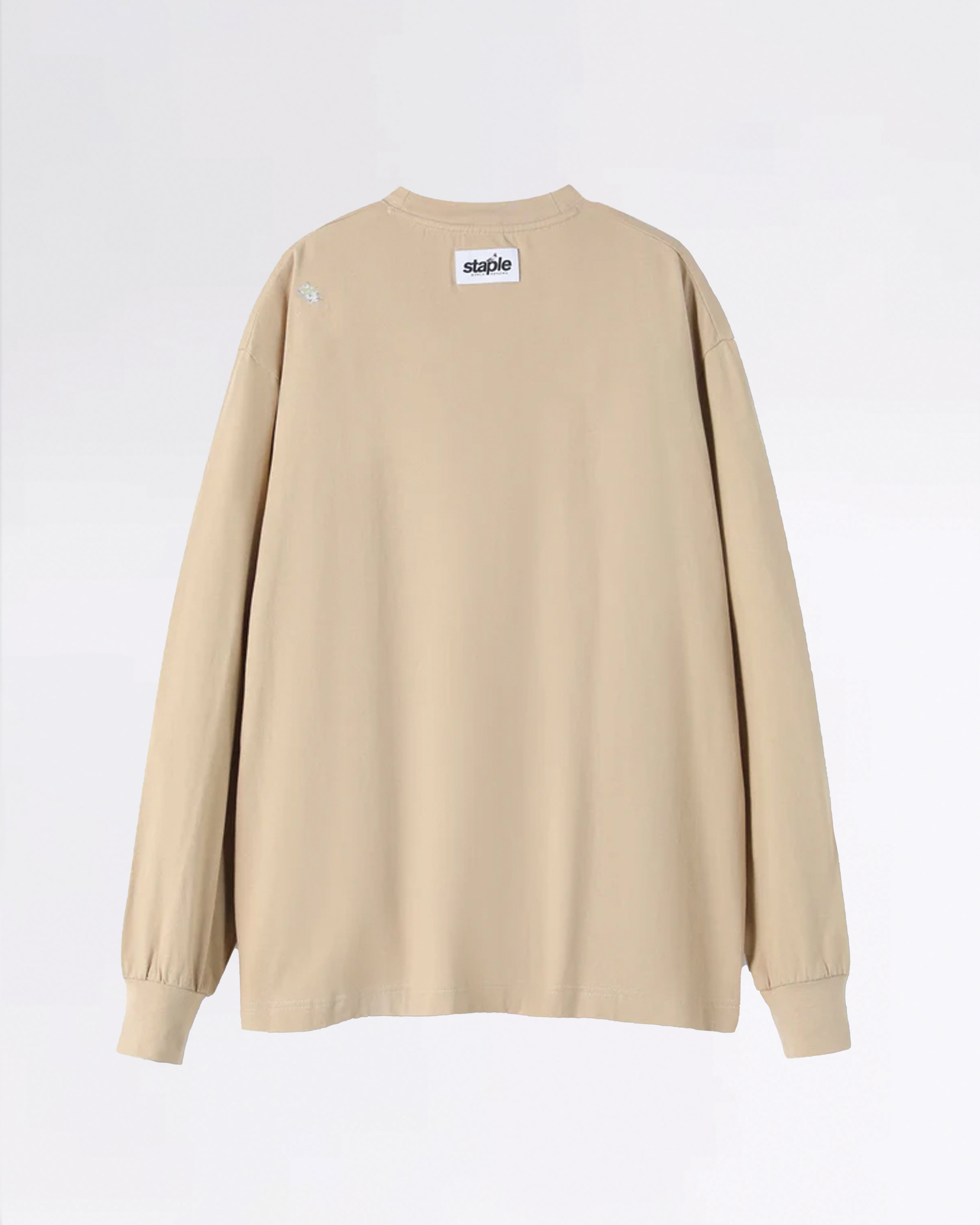 EMB PIGEON L/S T-SHIRT BEIGE