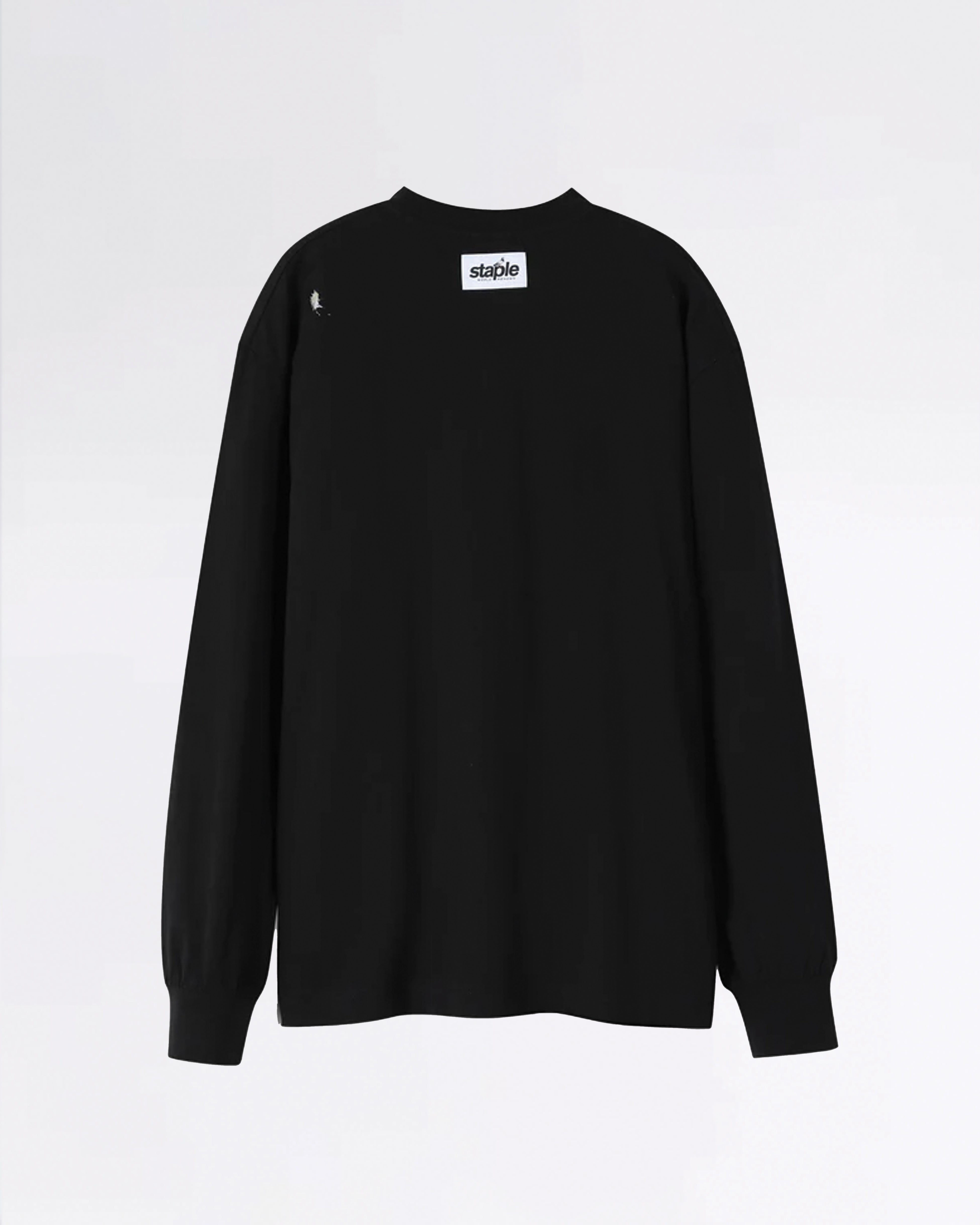 EMB PIGEON L/S T-SHIRT BLACK