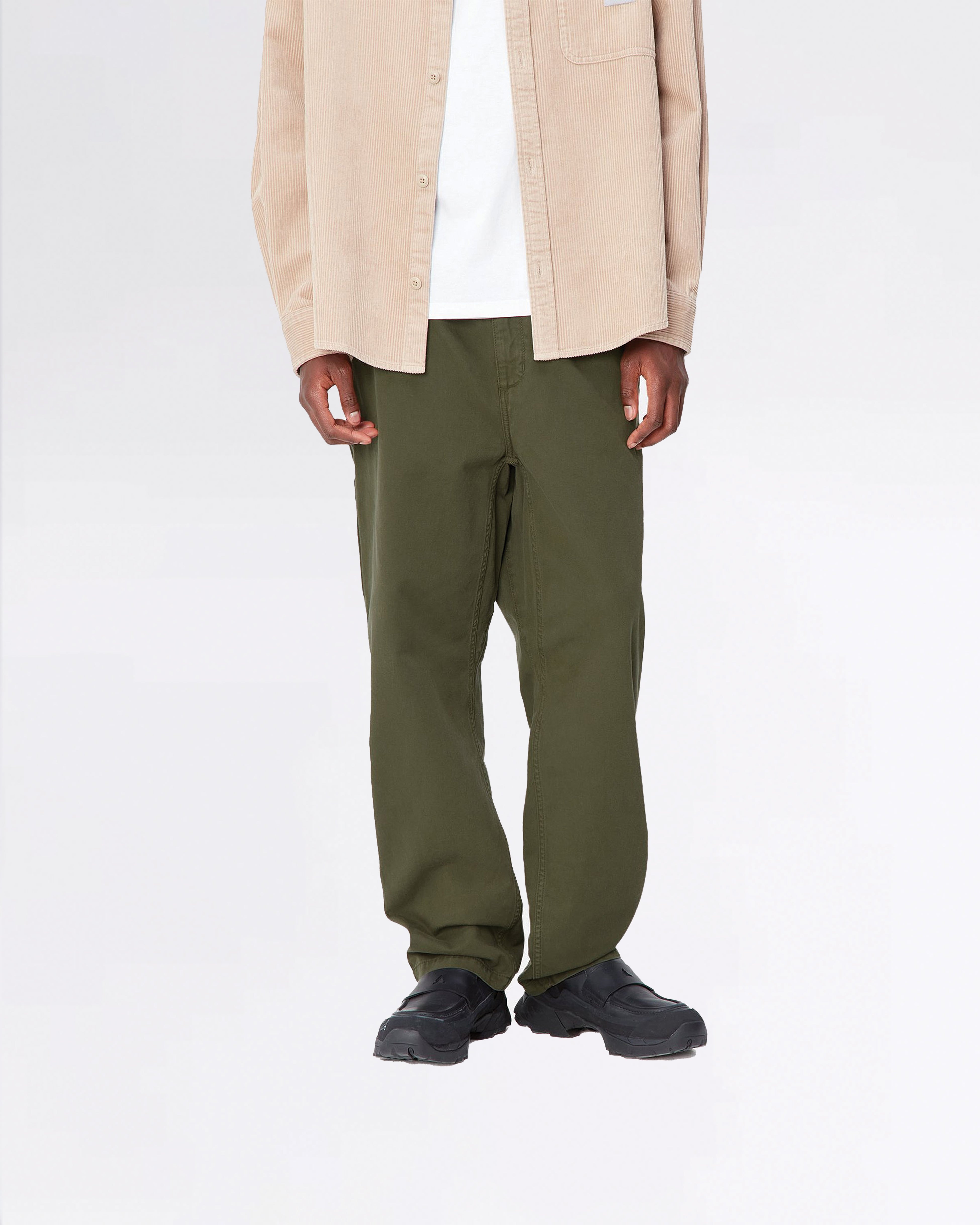 FLINT PANT OFFICE GREEN GARMENT DYED