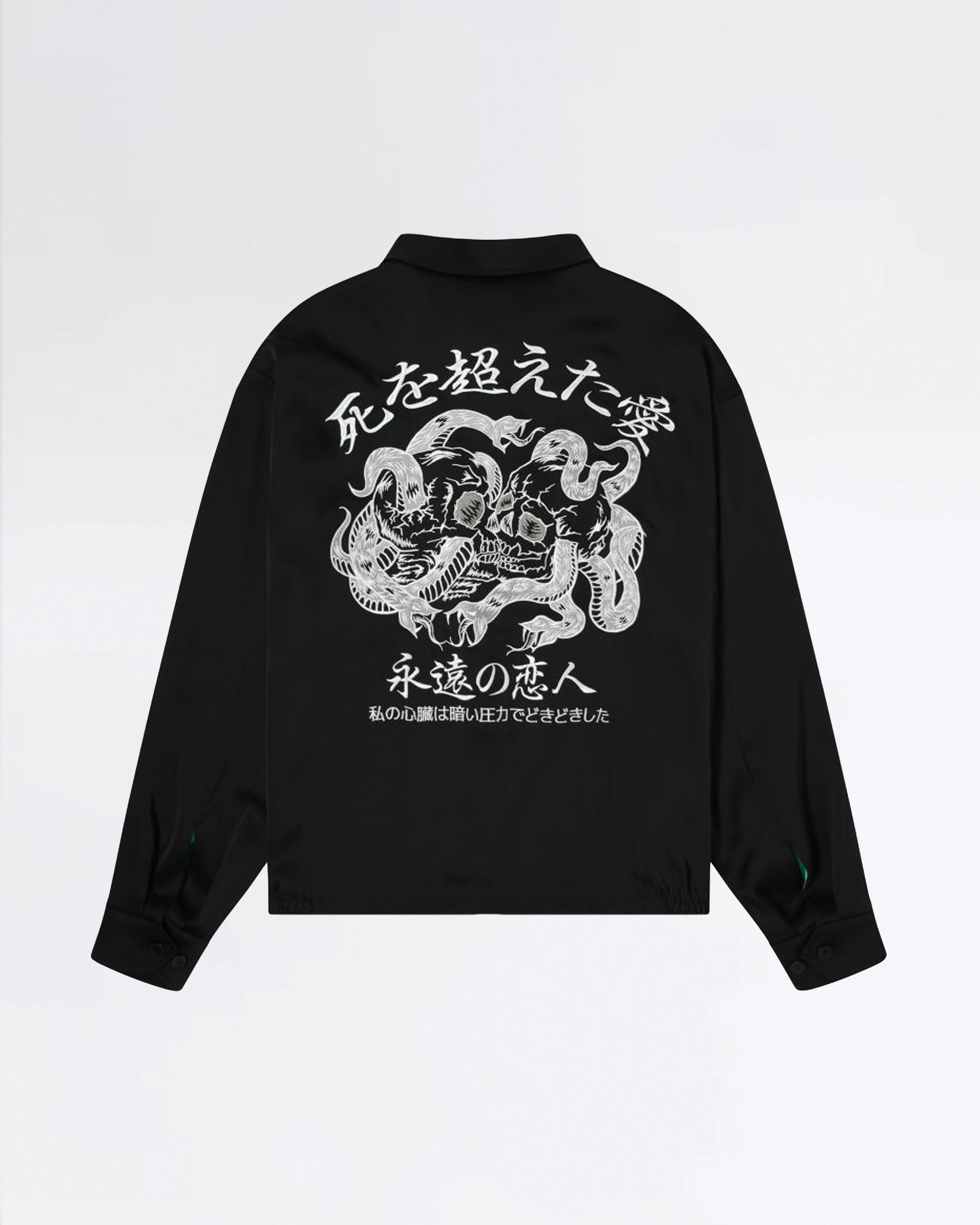 FOREVER LOVER JACKET GLASSY SATIN BLACK