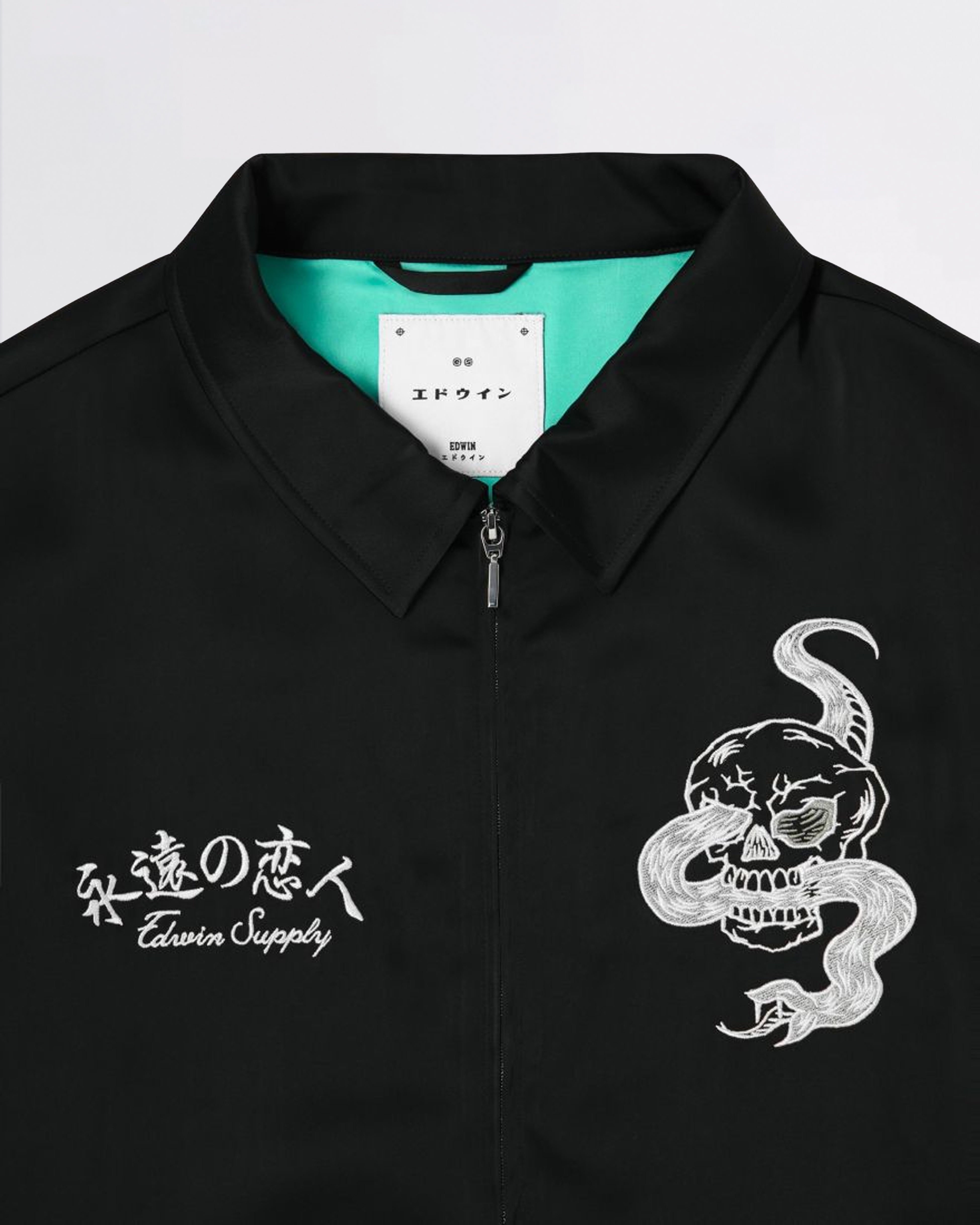 FOREVER LOVER JACKET GLASSY SATIN BLACK