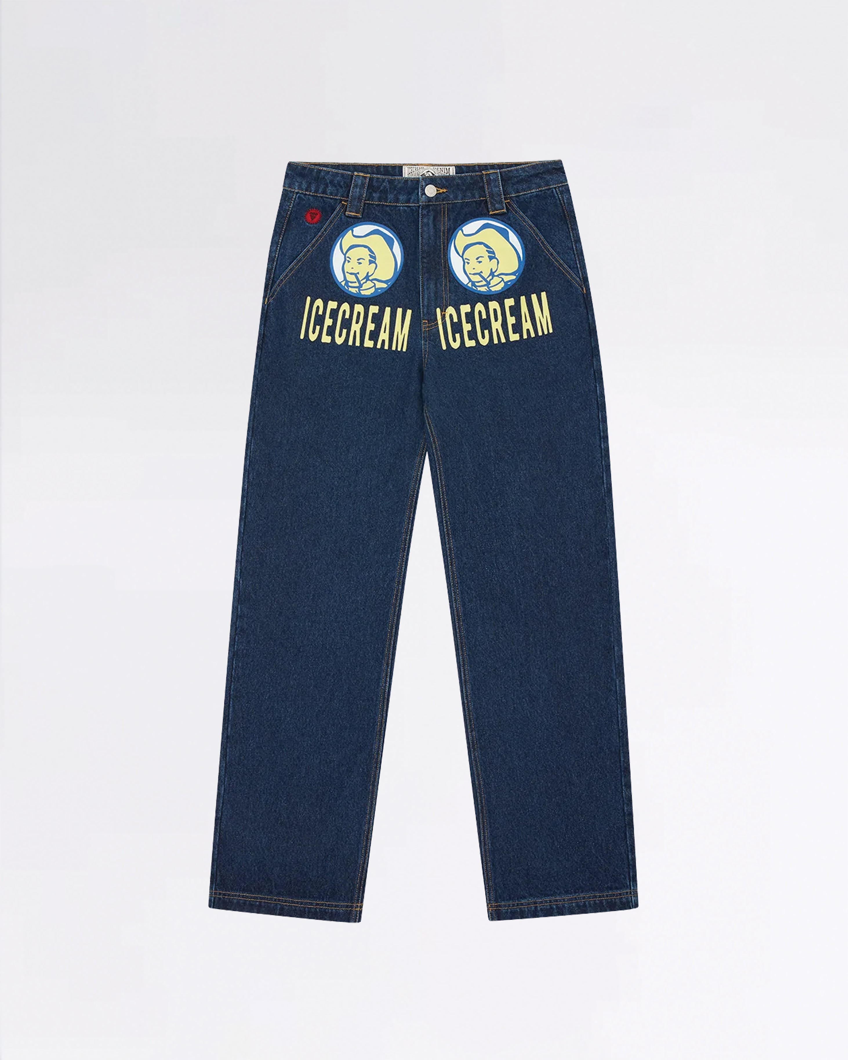ICECREAM COWBOY PRINTED DENIM PANT INDIGO