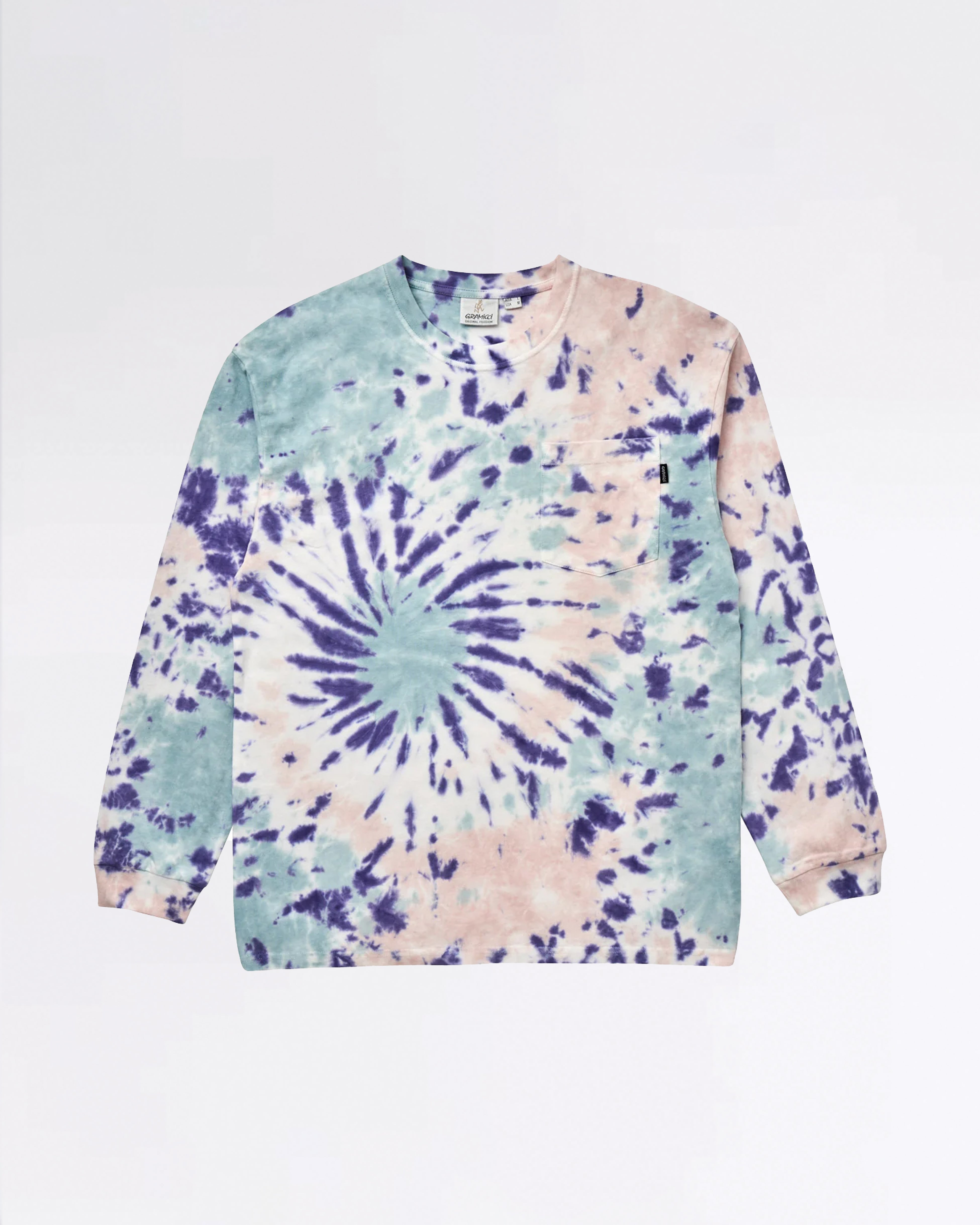 L/S POCKET TEE BLUE TIE DYE