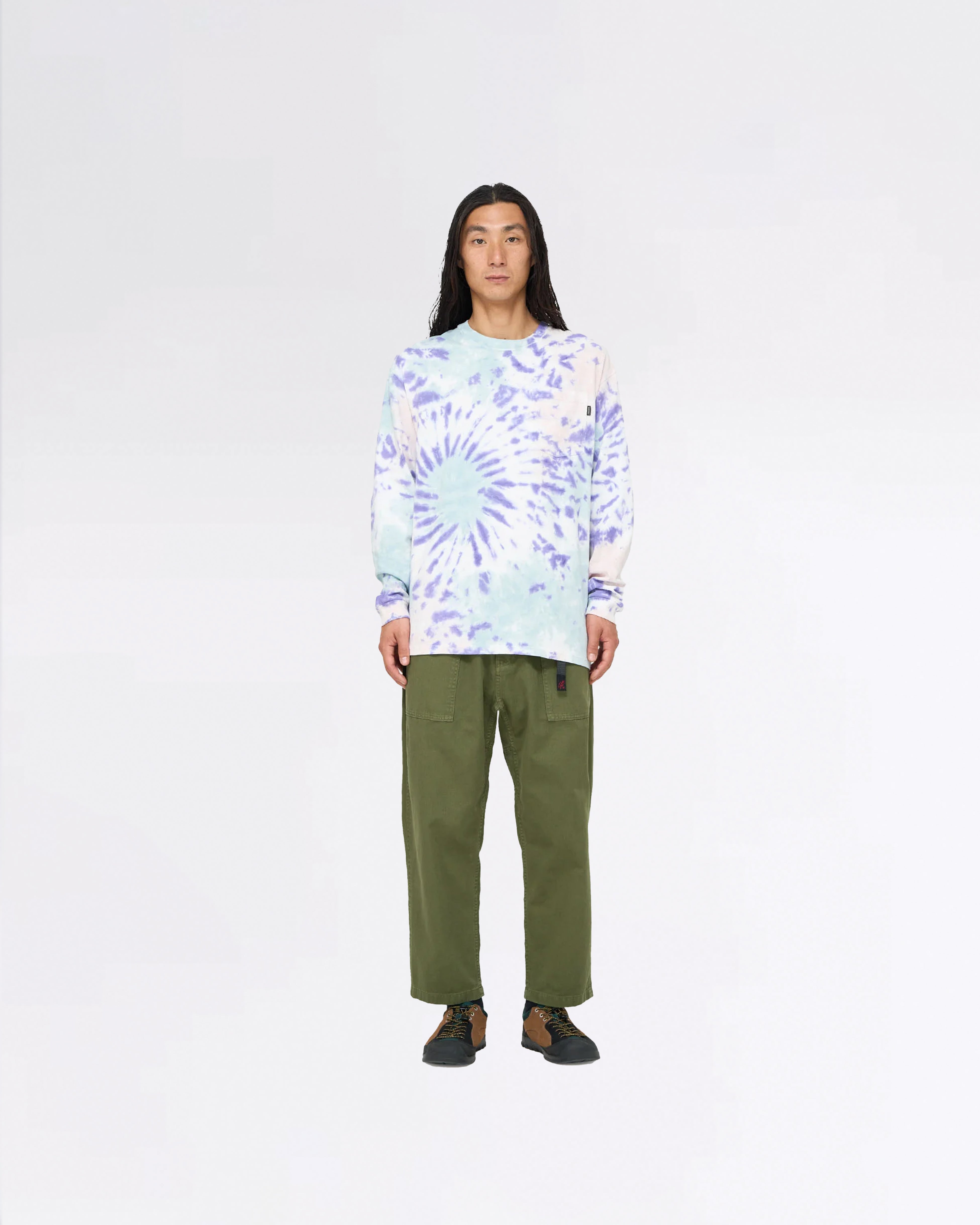 L/S POCKET TEE BLUE TIE DYE