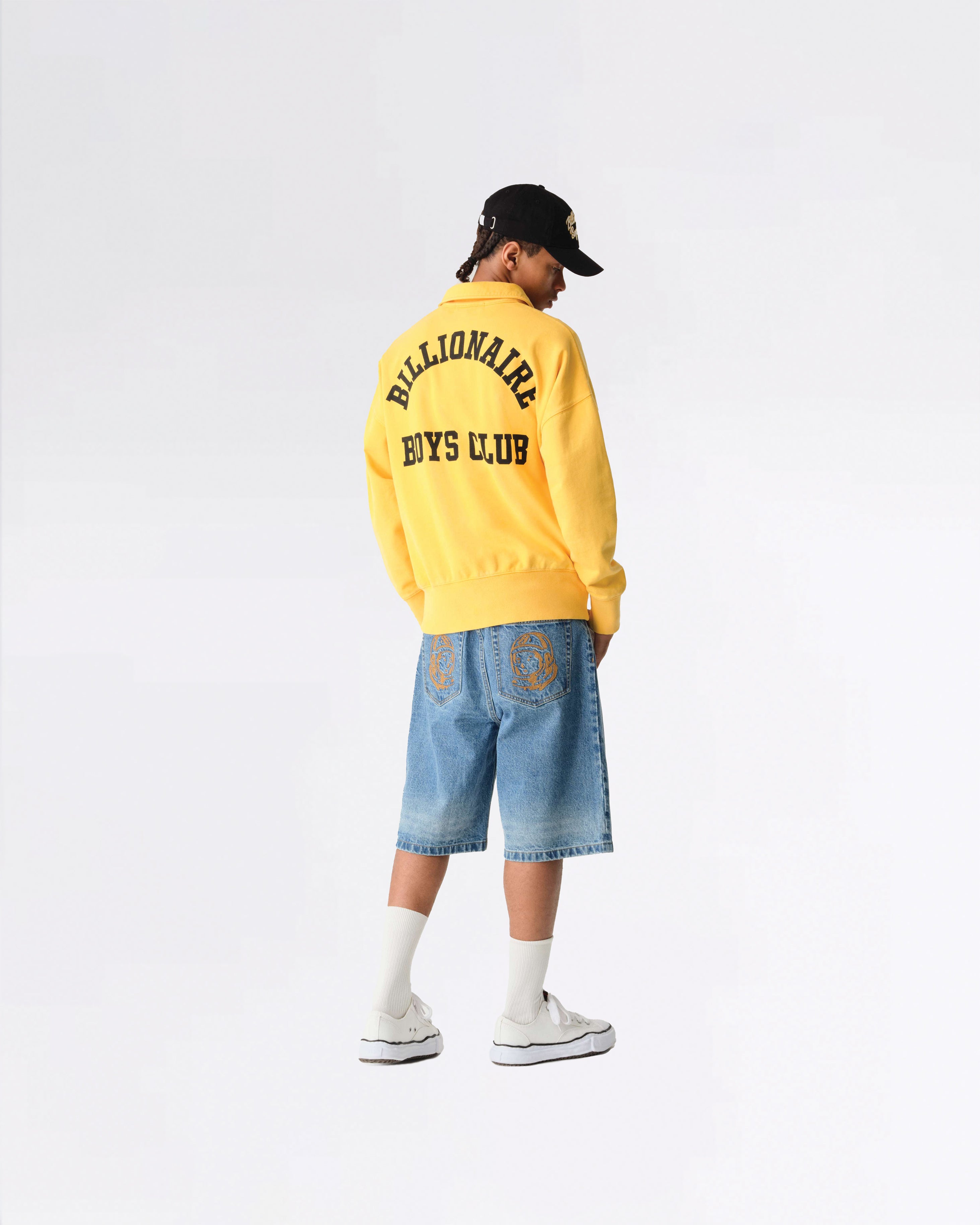 LION QUARTER ZIP WASHED MUSTARD