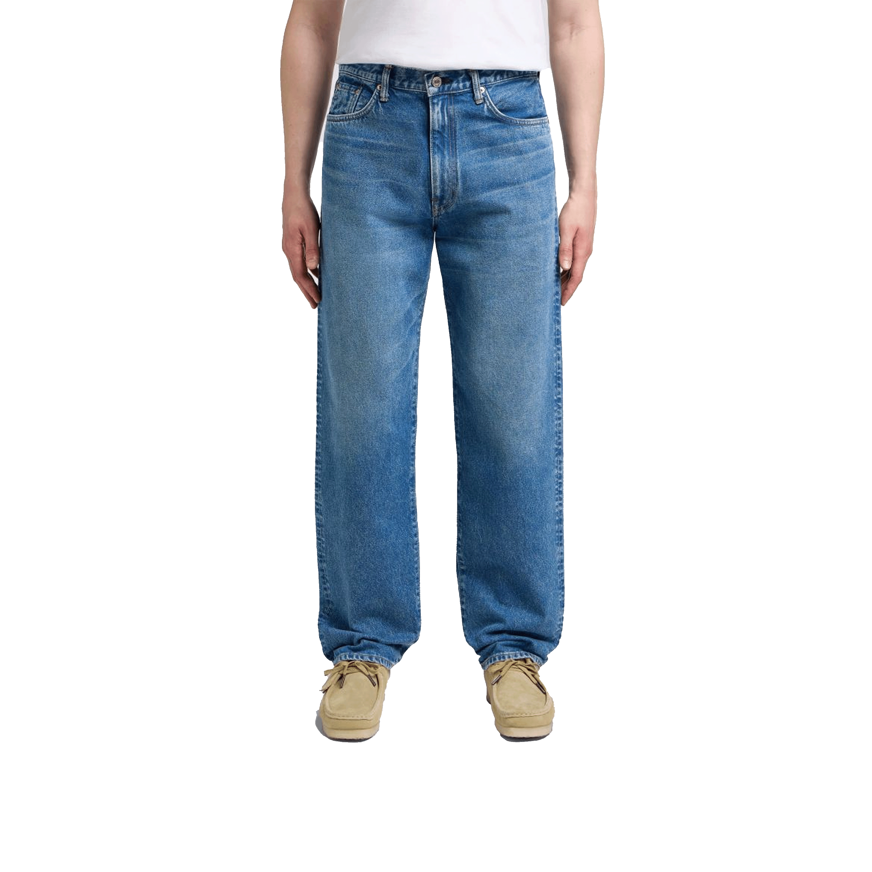 LOOSE FIT PANT MADE IN JAPAN BLUE MID LIGHT USED L32
