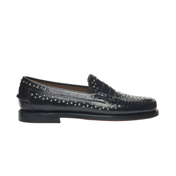 MOCASSINS DAN STUDS W BLACK