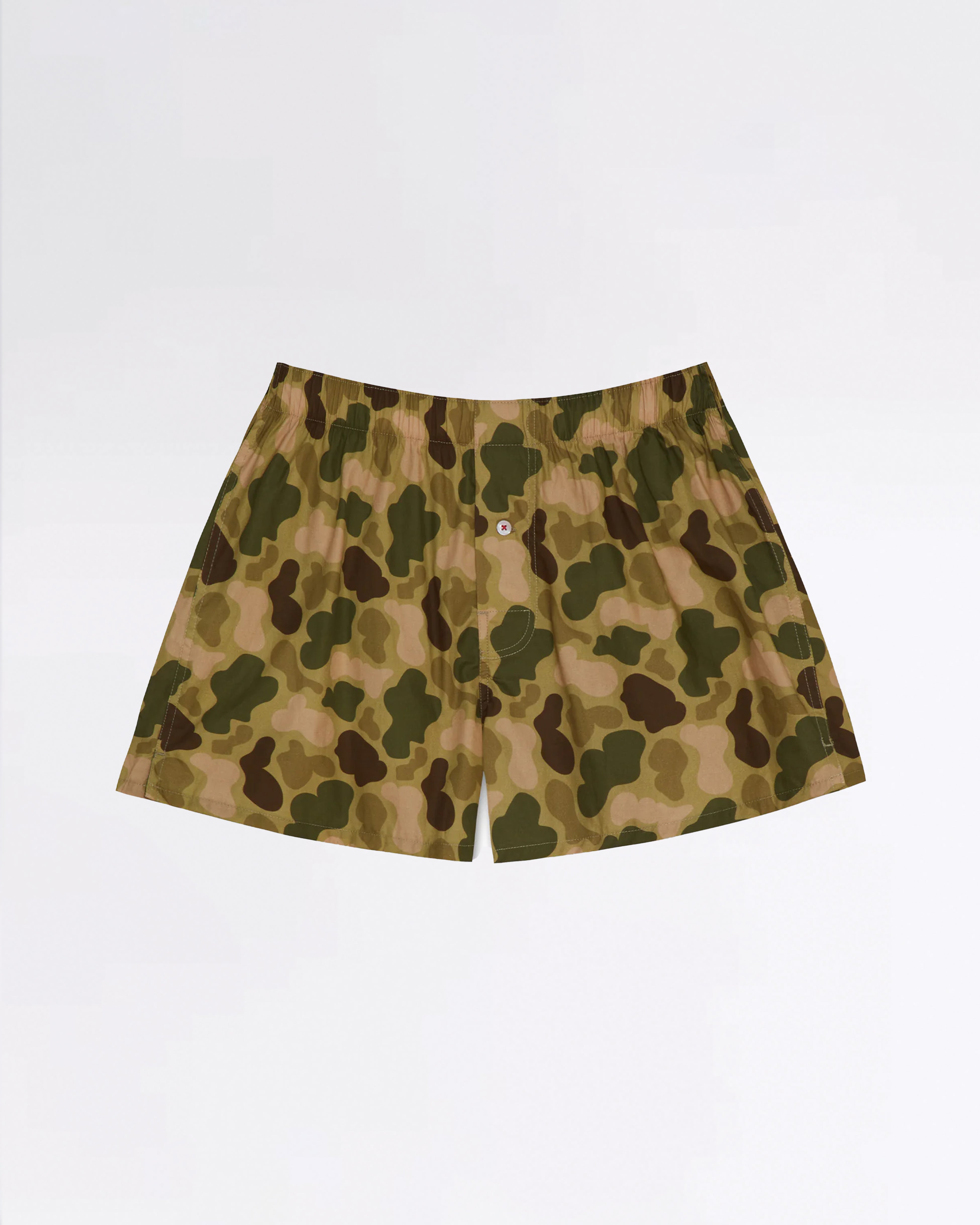 ORGANIC COTTON DUCK CAMO BOXER OLIVE