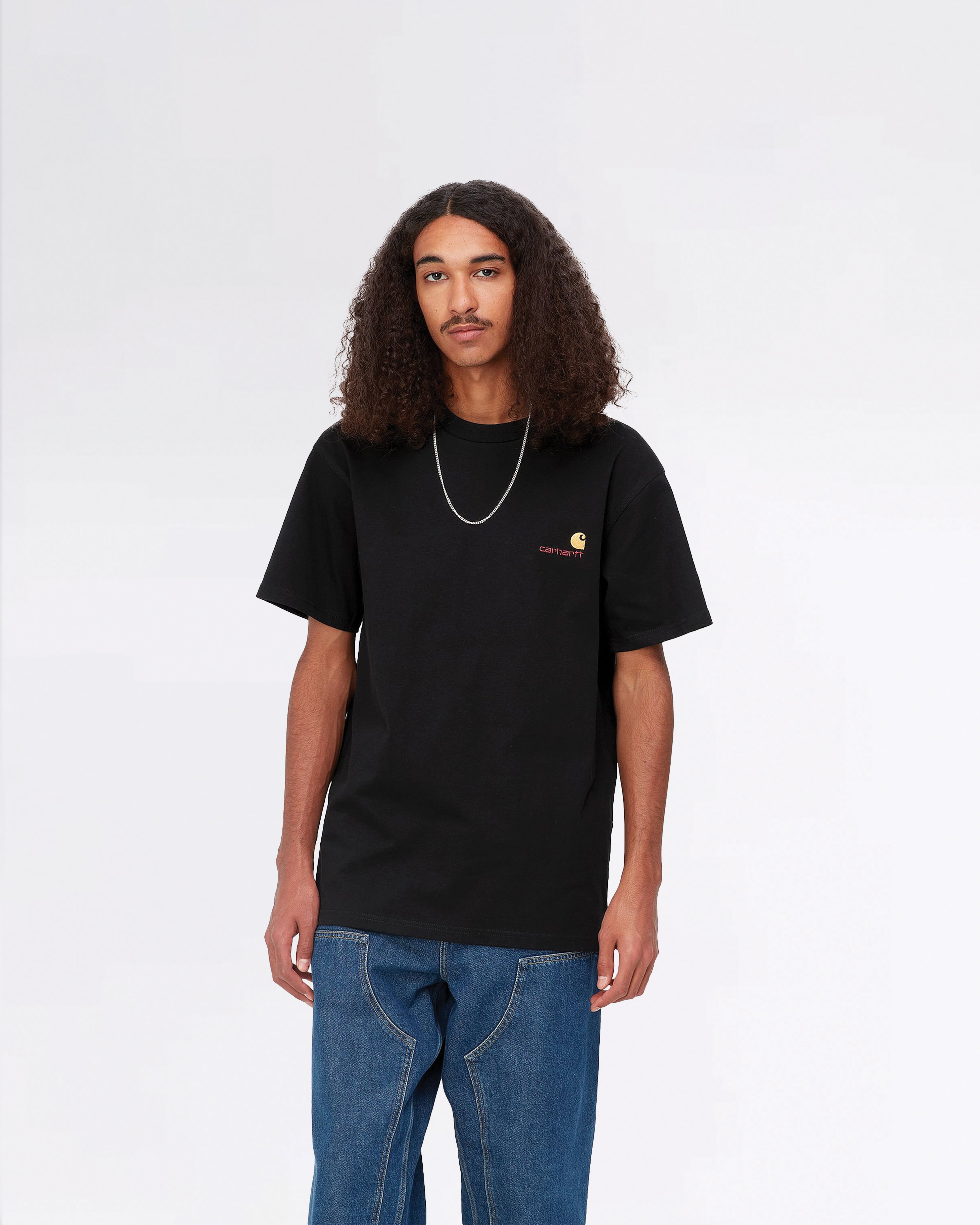 S/S AMERICAN SCRIPT T-SHIRT BLACK