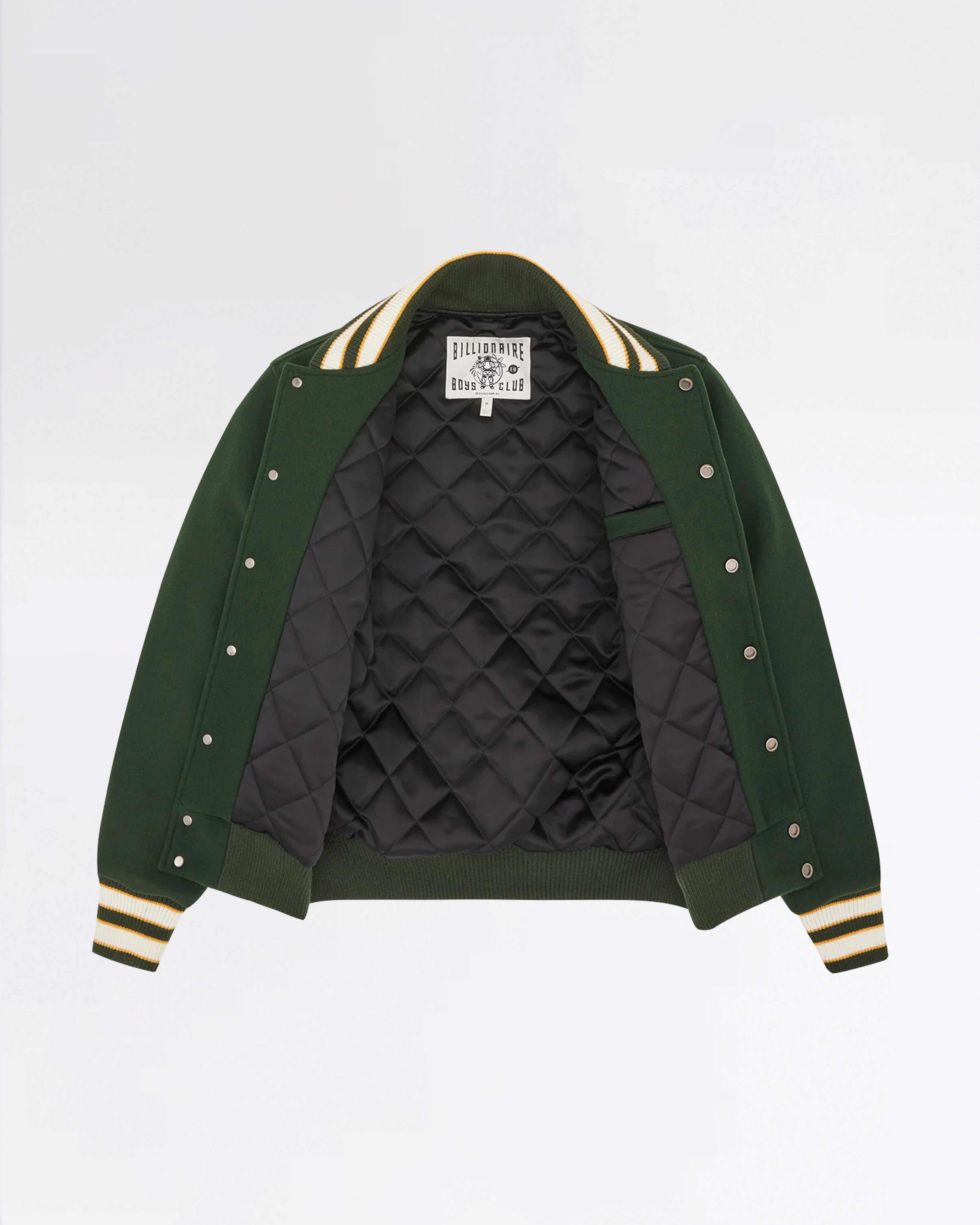 SCRIPT LOGO VARSITY JACKET GREEN