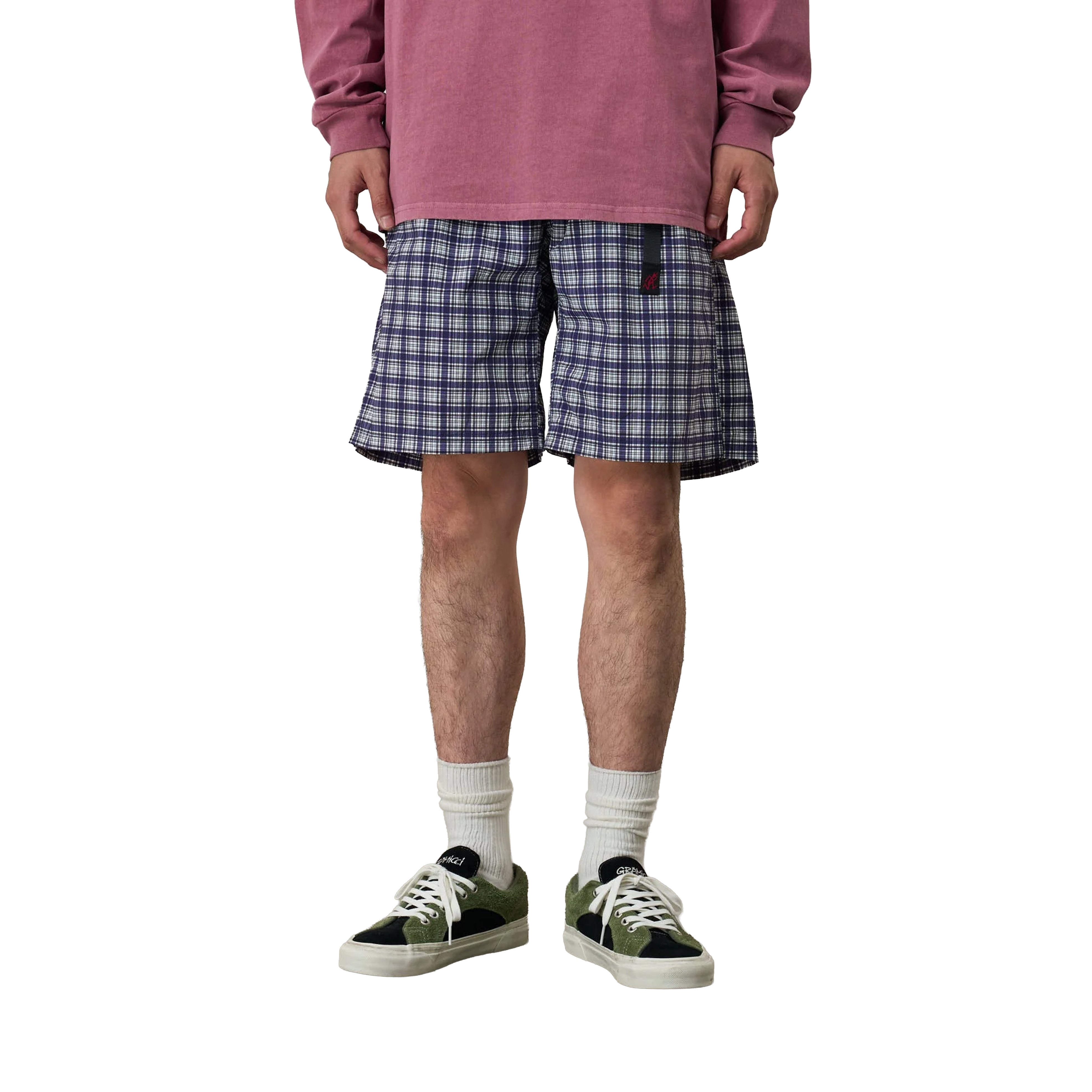 SHORT CHECKERED SHELL NAVY CHECK