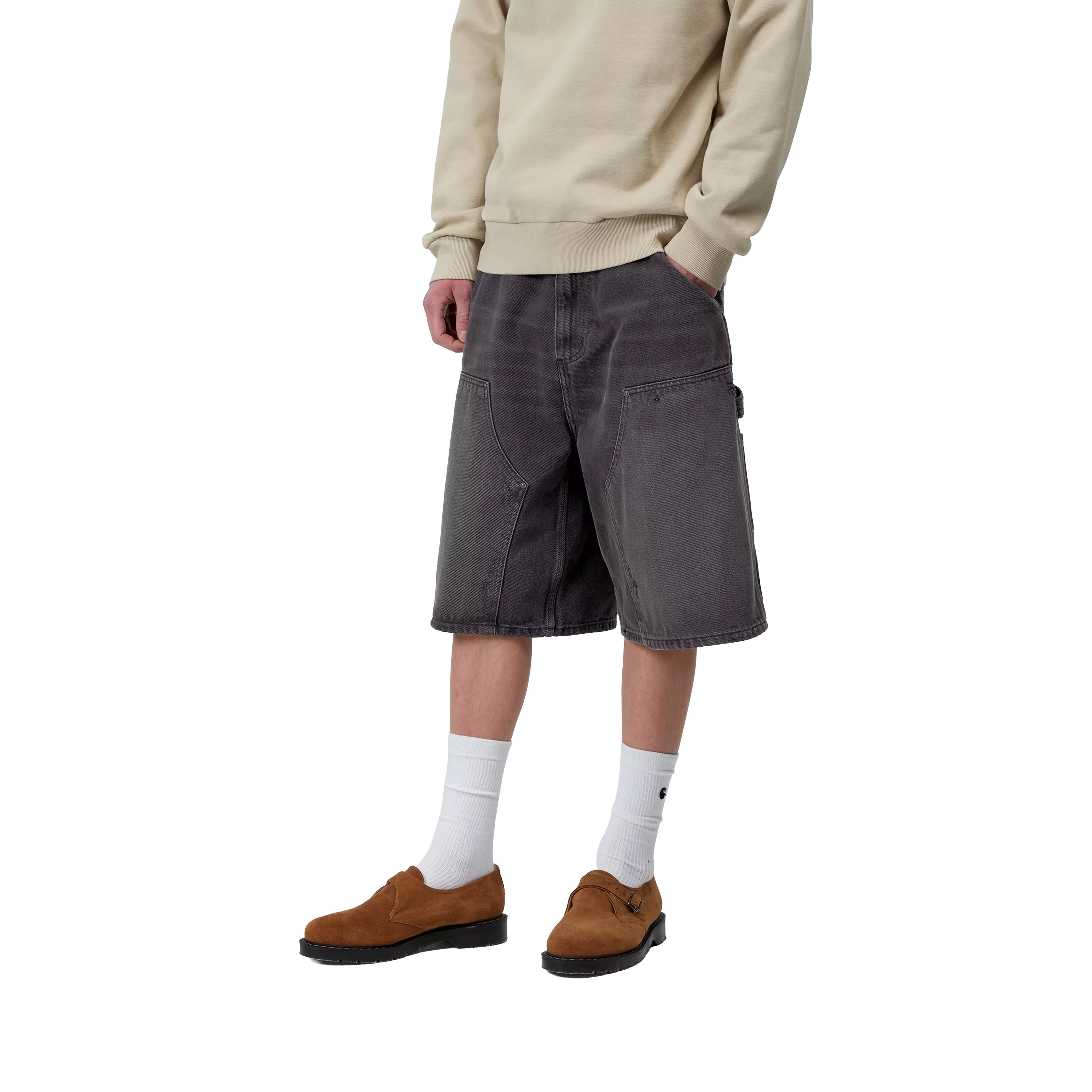 SHORT OG ADEN DOUBLE KNEE BLACK GRIND WASH