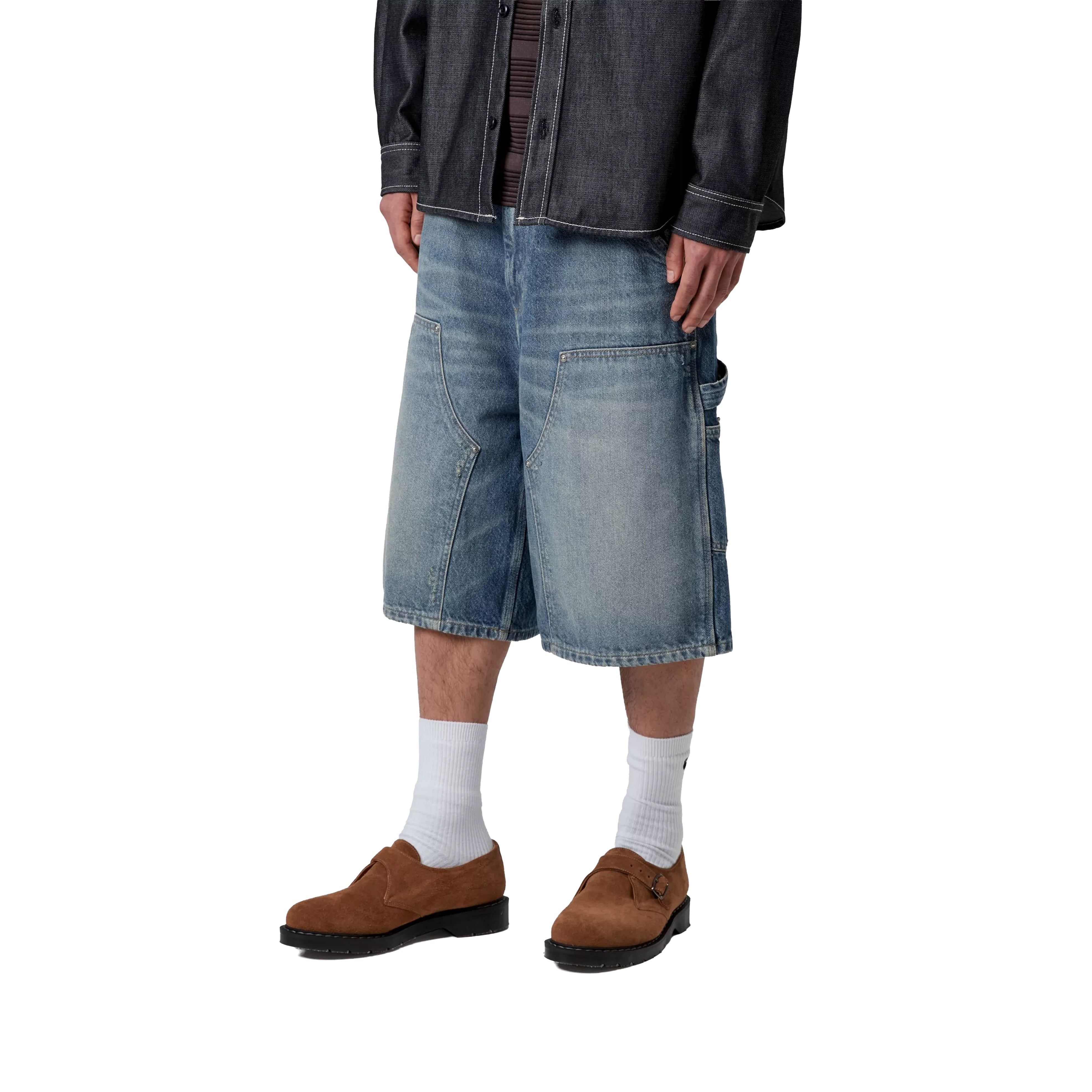 SHORT OG ADEN DOUBLE KNEE BLUE GRIND WASH