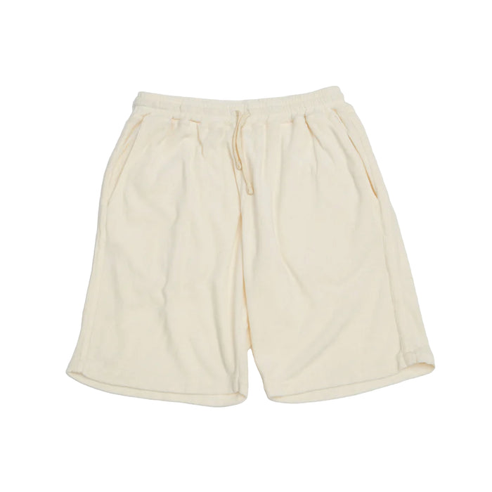 SIMPLE SHORT ECRU LIGHT WEIGHT TERRY