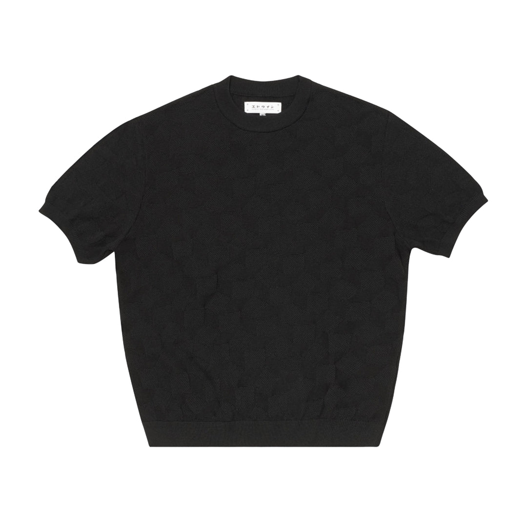 T-SHIRT BLOCK KNITTED BLACK