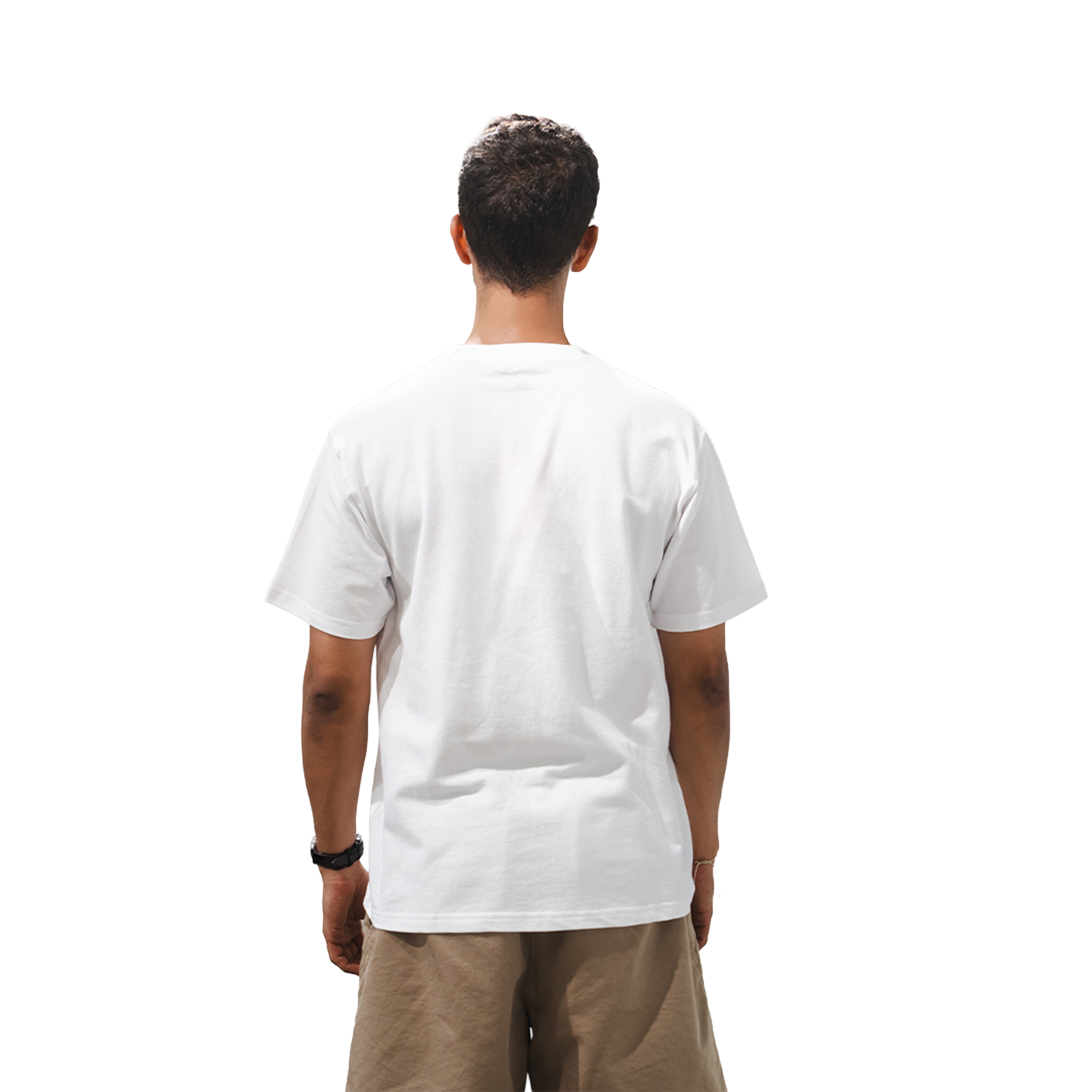 T-SHIRT POCHOIR BLANC