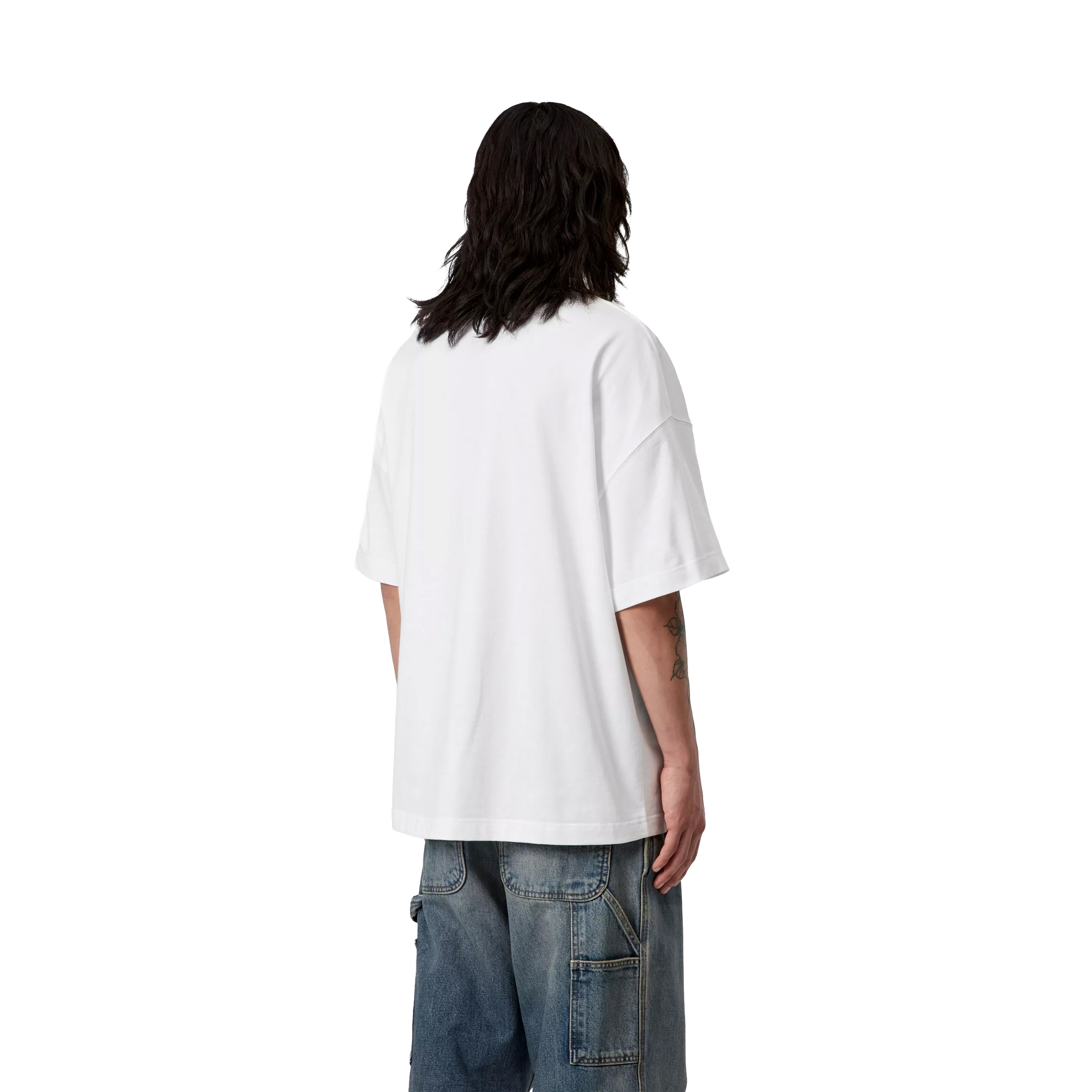 T-SHIRT S/S LINK SCRIPT WHITE/BLACK