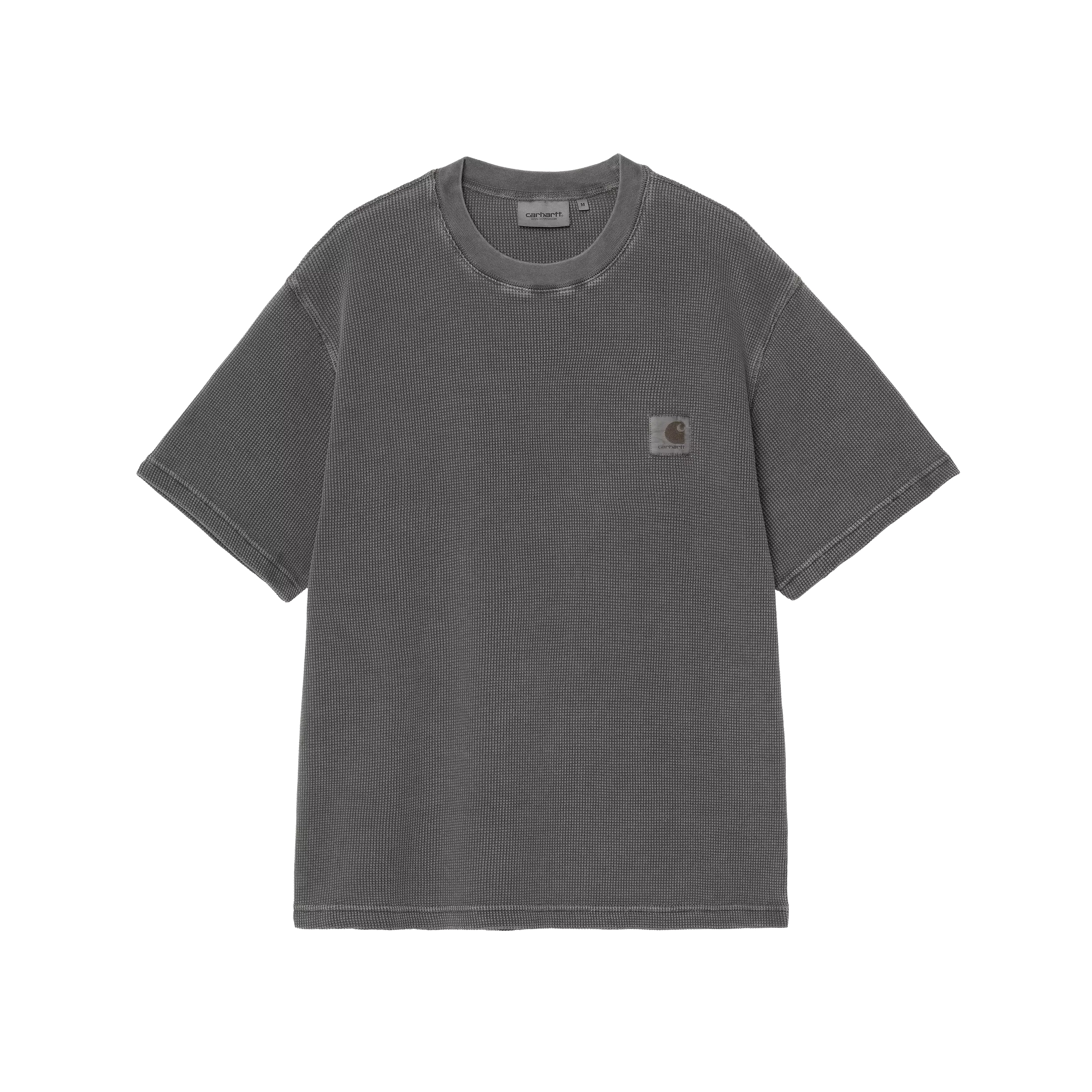 T-SHIRT S/S NELSON WAFFLE BLACK GARMENT DYED