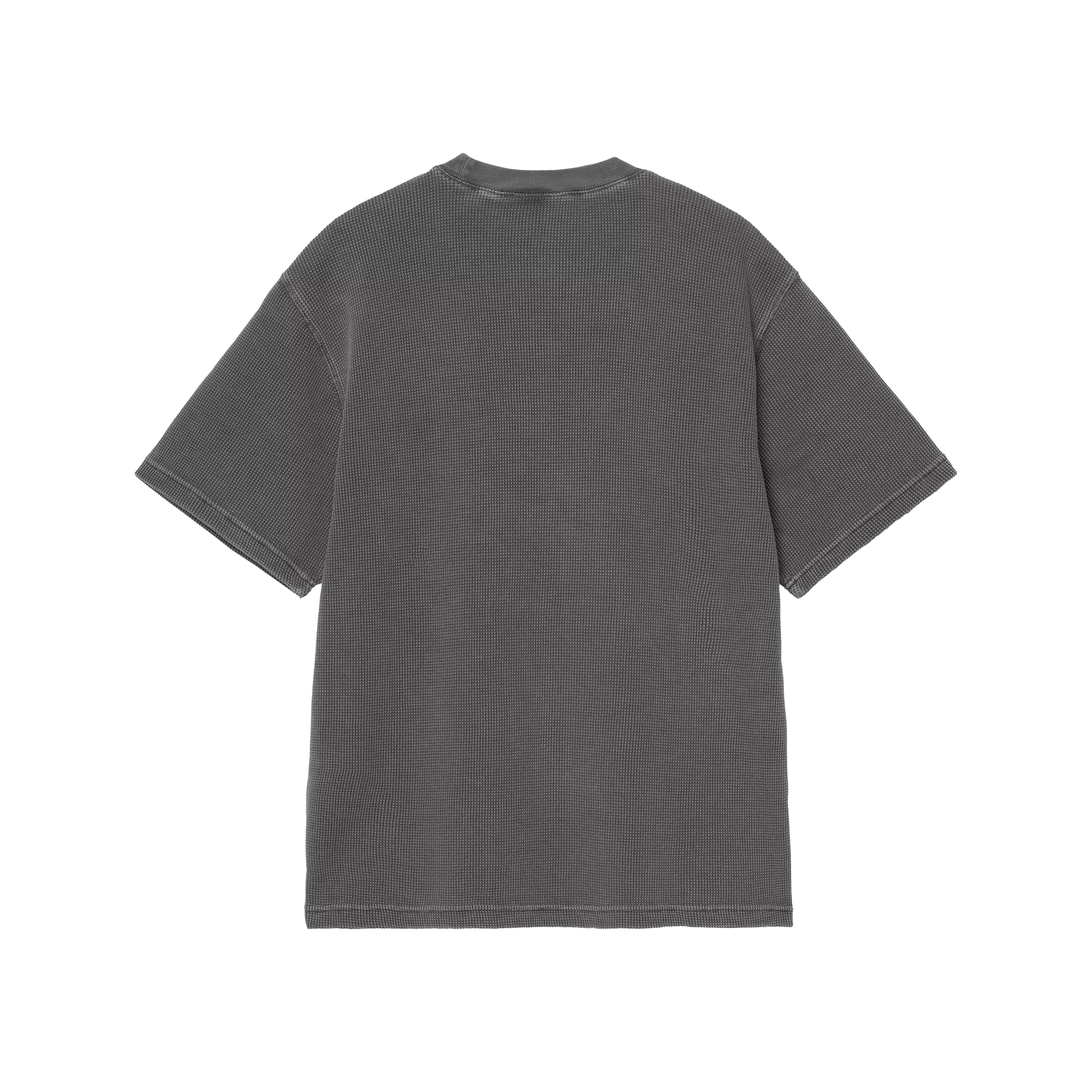 T-SHIRT S/S NELSON WAFFLE BLACK GARMENT DYED