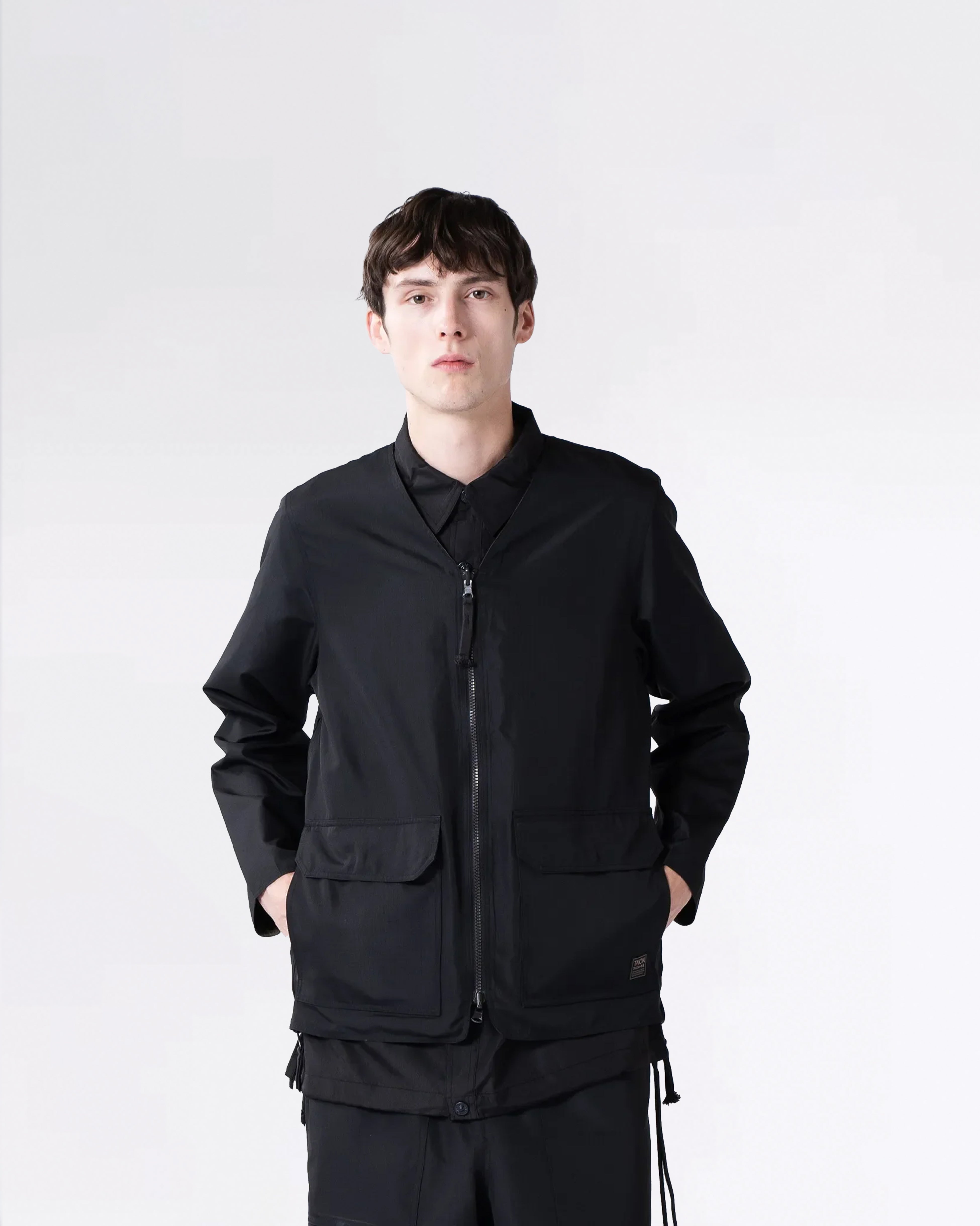 VESTE MILITARY REVERSIBLE V-NECK CARDIGAN OFF WHITE