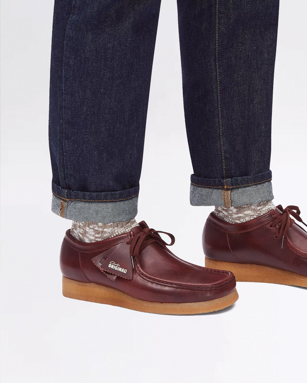 WALLABEE DEEP RED LEATHER