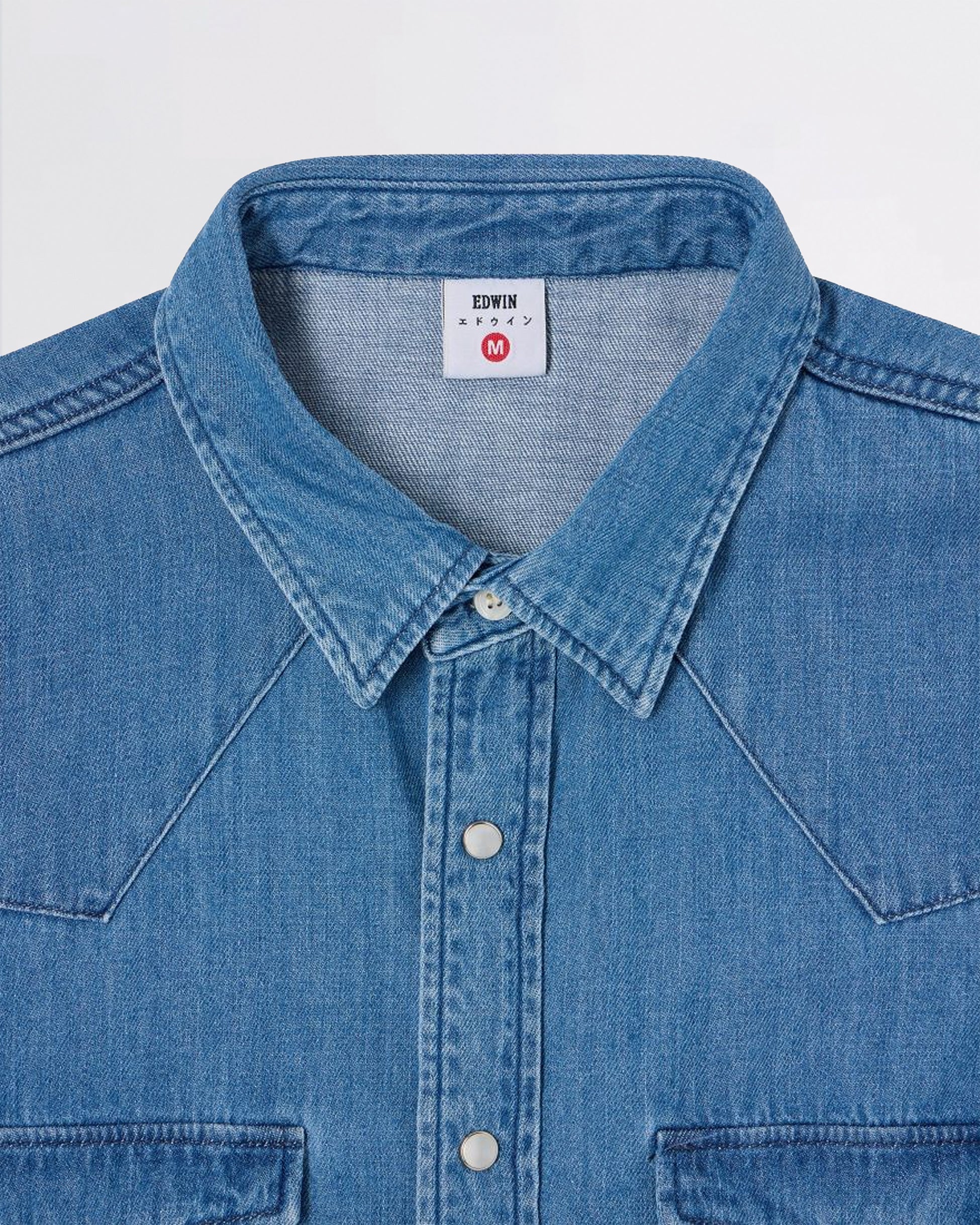 WESTERN L/S SHIRT BLUE LIGHT USED