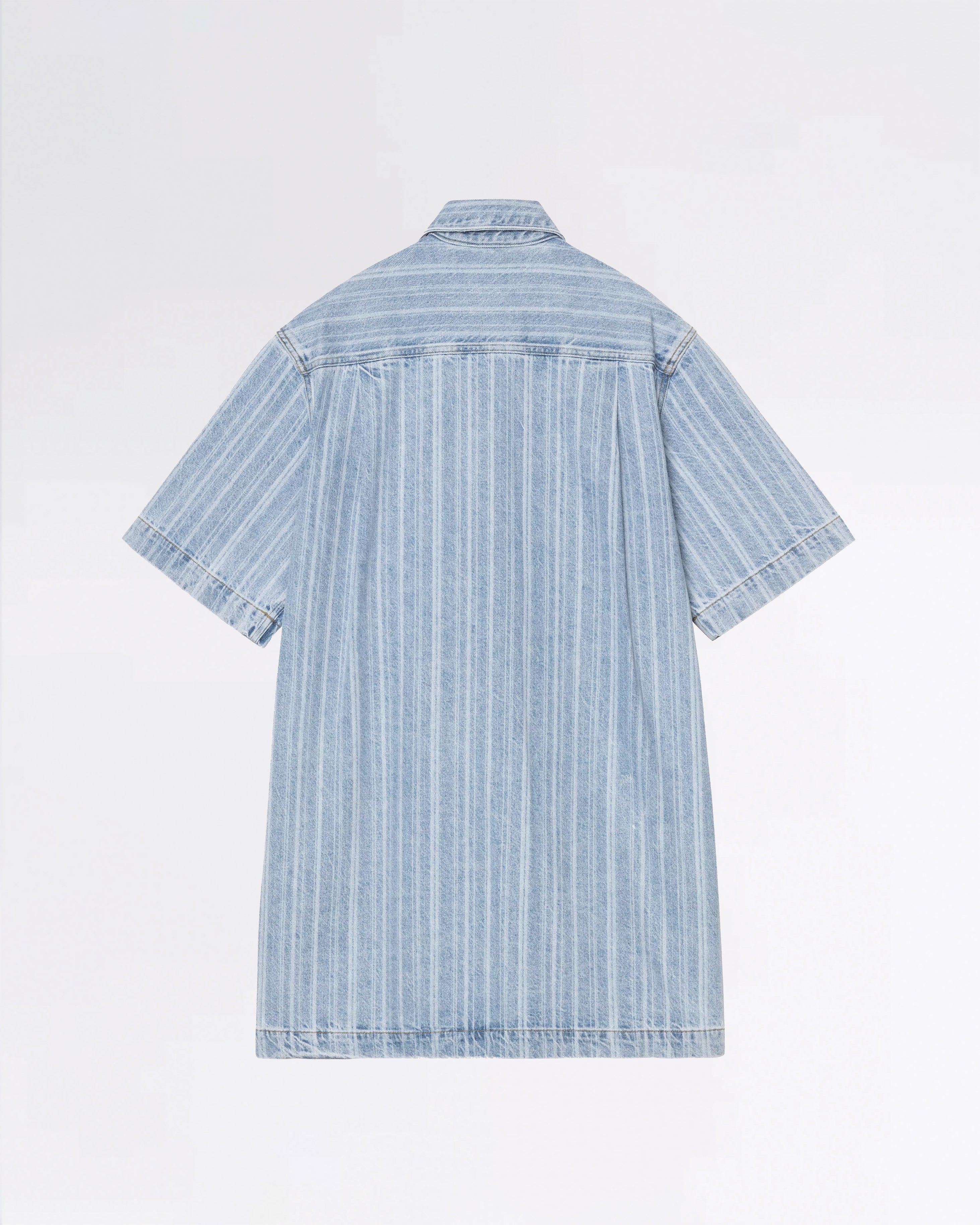 W RYLAN DRESS RYLAN STRIPE-BLUE STONE BLEACHED