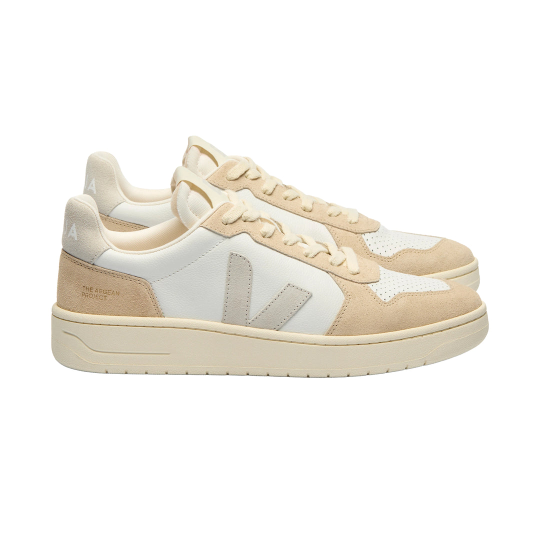 BASKET V-82 LEATHER WHITE NATURAL ALMOND