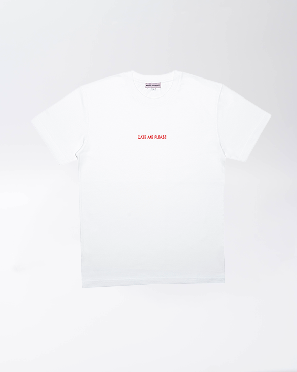 T-SHIRT SS DATE ME PLEASE WHITE