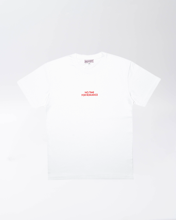 T-SHIRT SS NO TIME FOR ROMANCE WHITE