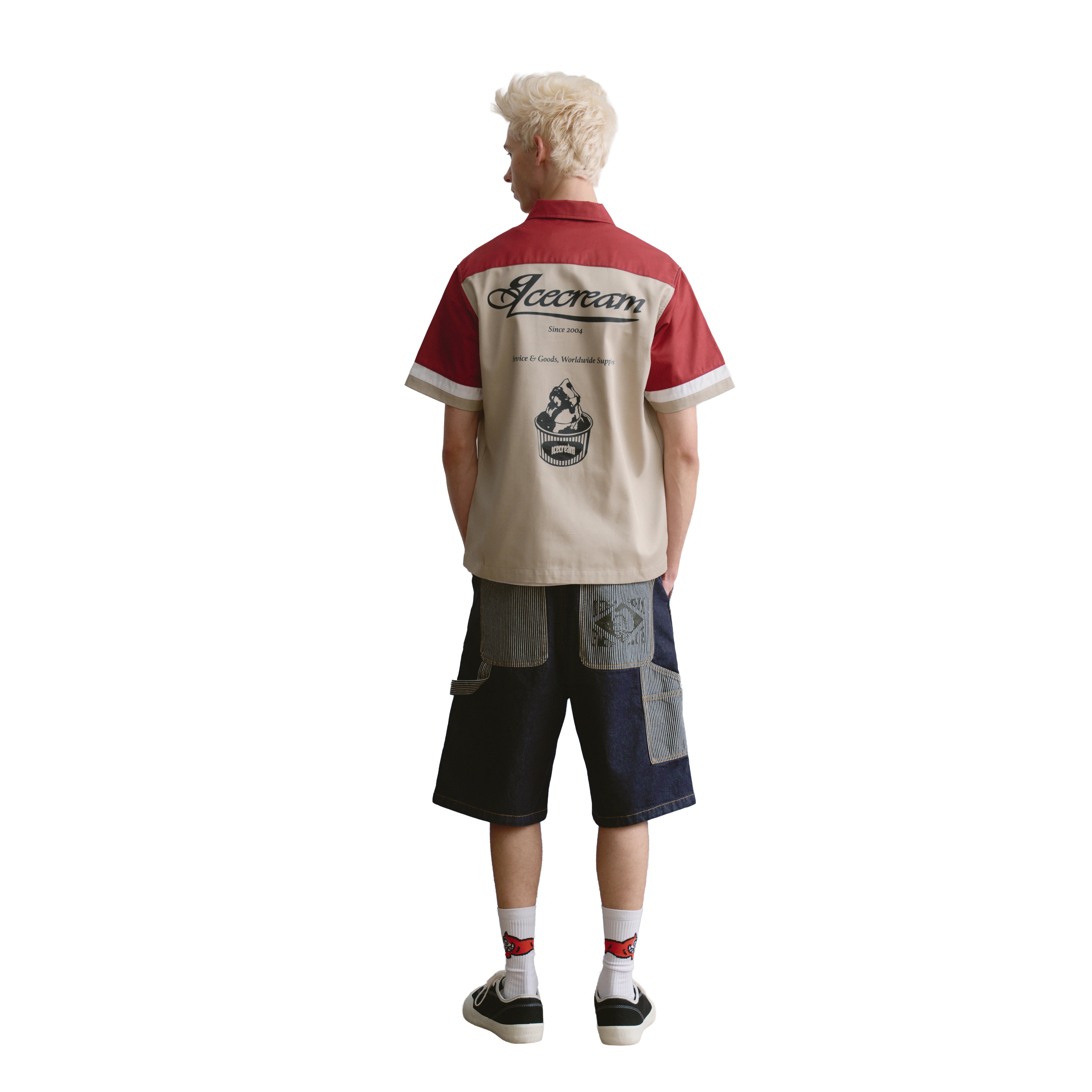 Chemisette Parlor Work Beige-Red Billionaire Boys Club Ice Cream – Boutique Laced Run La Réunion

